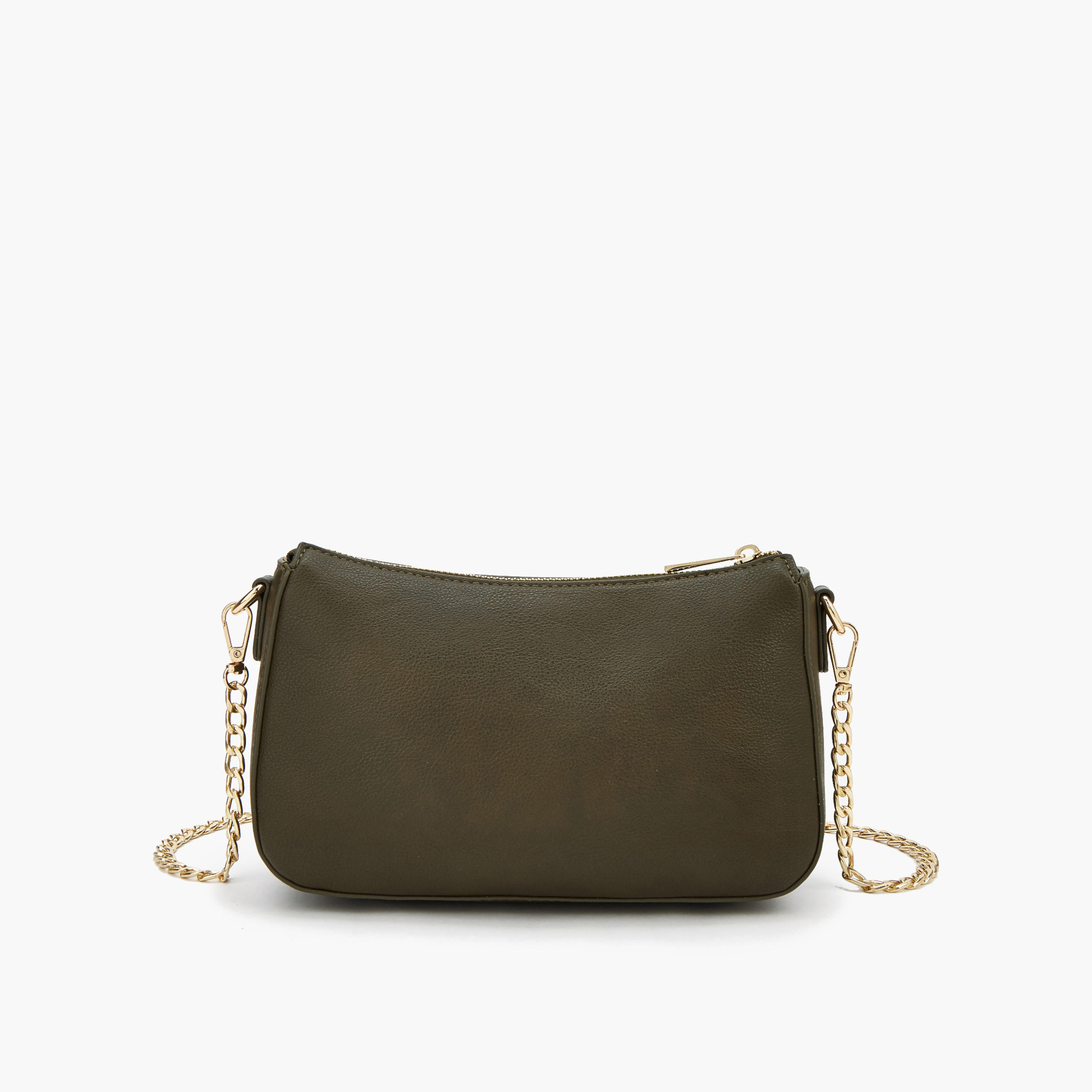 Flora Bella Chevron Panelled Crossbody Bag with Chain Strap-women-bagsandwallets-handbags-image-3