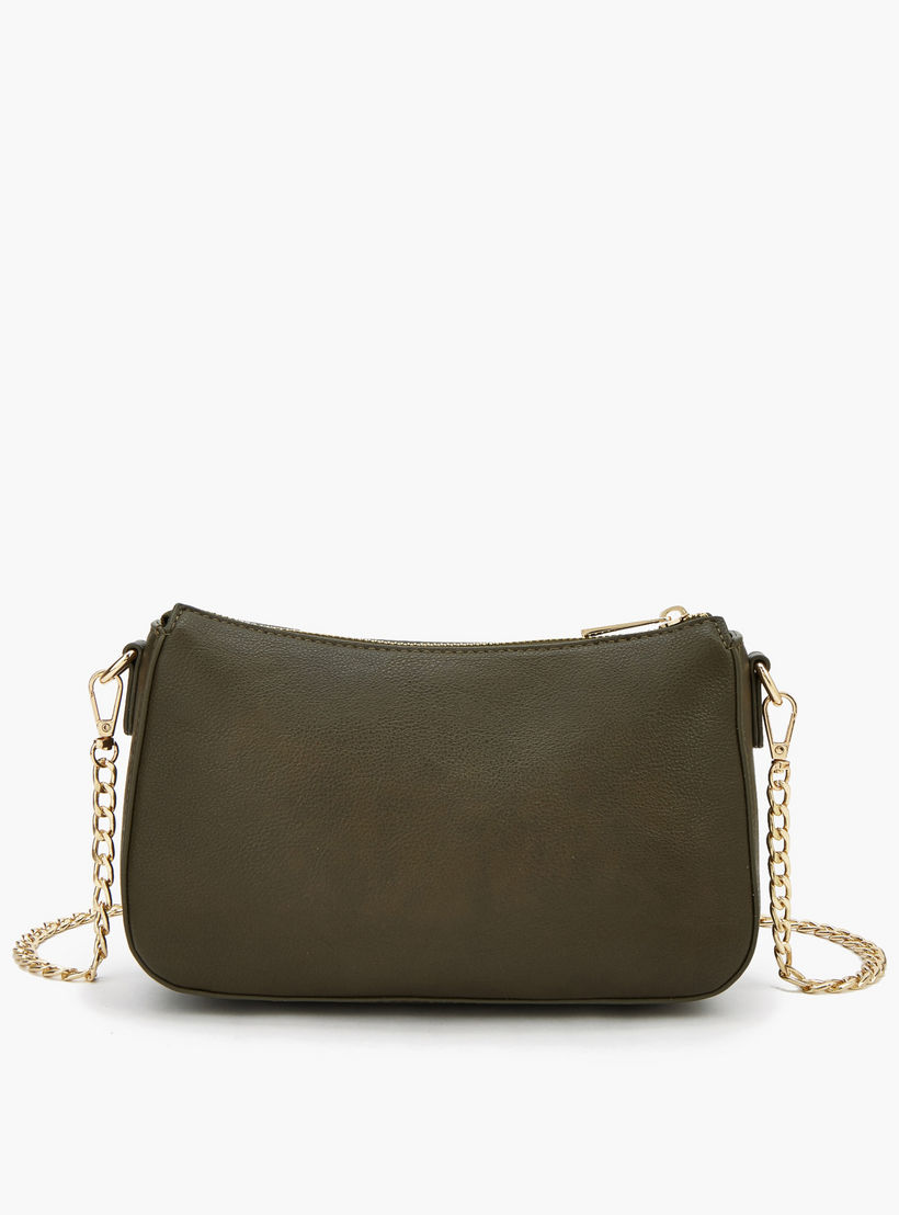 Flora Bella Chevron Panelled Crossbody Bag with Chain Strap-women-bagsandwallets-handbags-image-3