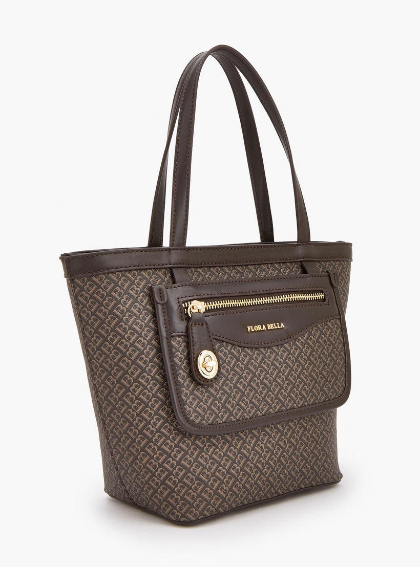 شنطة توتي بطبعات مونوجرام وجيب أمامي من فلورا بيلا-women-bagsandwallets-handbags-image-2