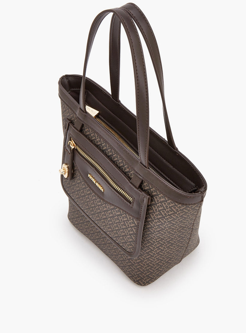 شنطة توتي بطبعات مونوجرام وجيب أمامي من فلورا بيلا-women-bagsandwallets-handbags-image-5