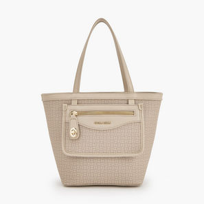 شنطة توتي بطبعات مونوجرام وجيب أمامي من فلورا بيلا-women-bagsandwallets-handbags-image-1