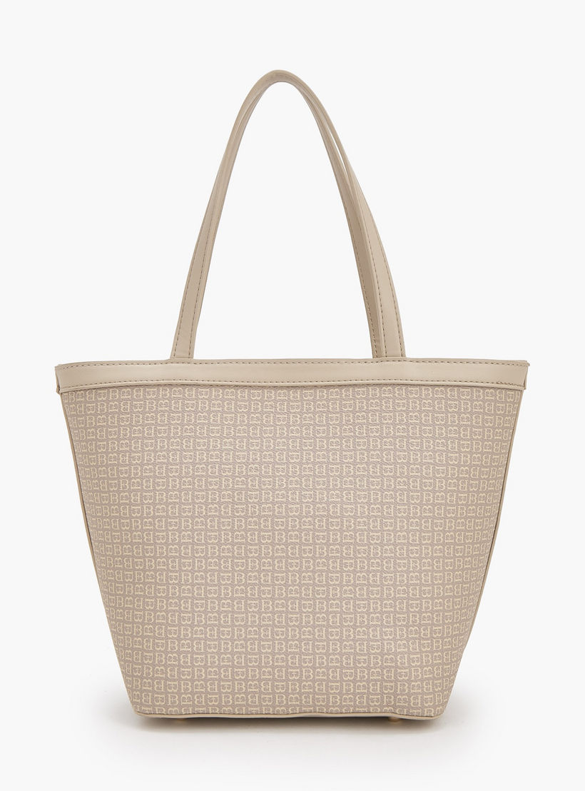 Flora Bella Monogram Print Tote Bag with Front Pocket-women-bagsandwallets-handbags-image-4