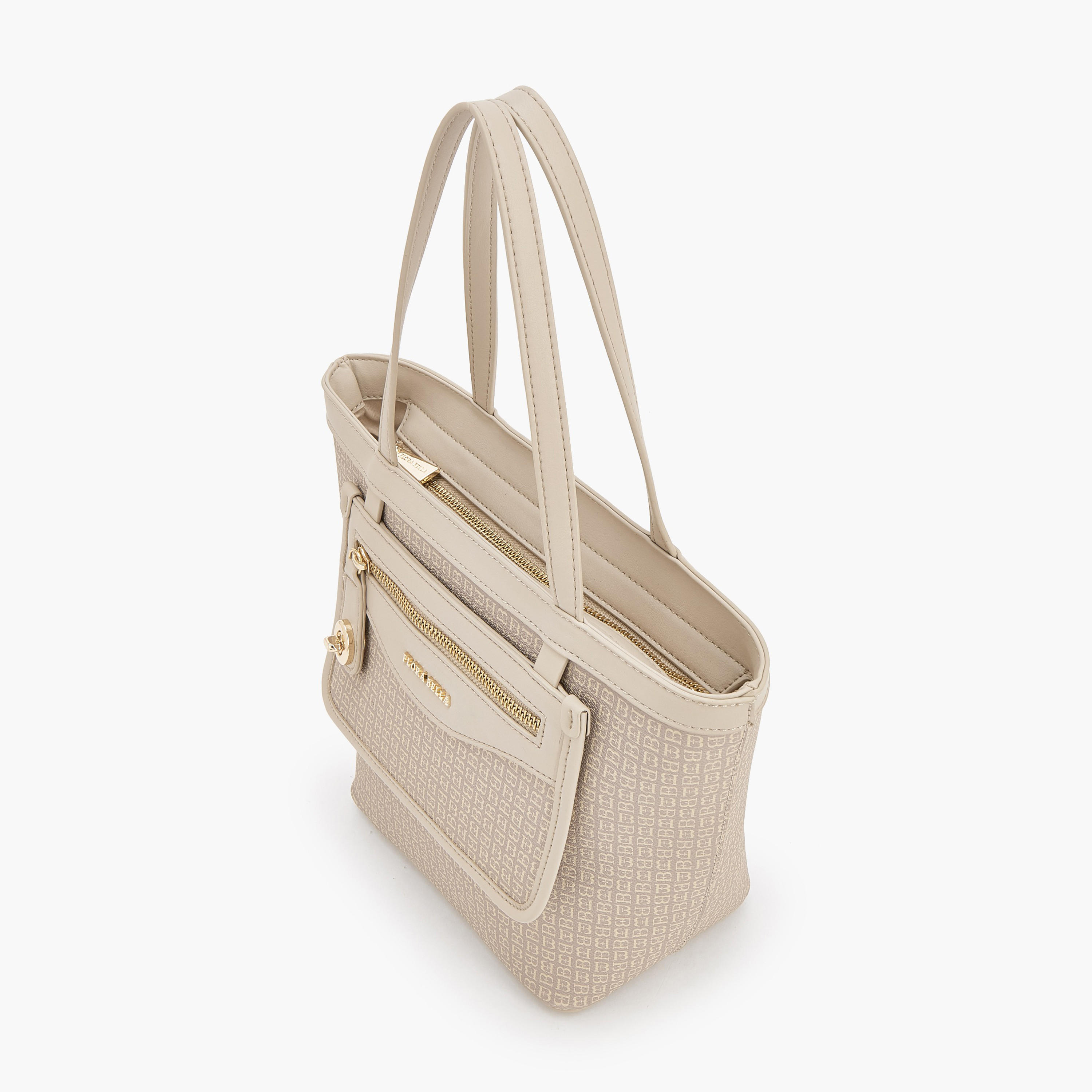 Flora Bella Monogram Print Tote Bag with Front Pocket-women-bagsandwallets-handbags-image-5