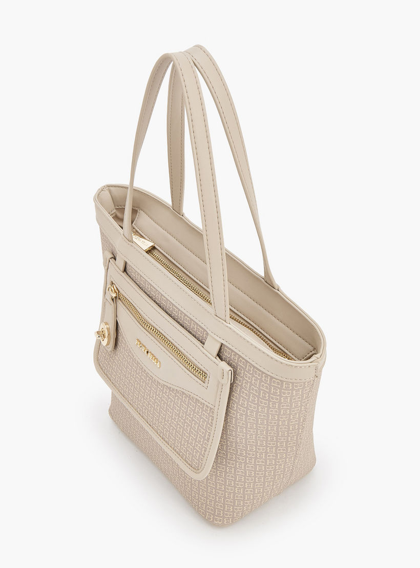 Flora Bella Monogram Print Tote Bag with Front Pocket-women-bagsandwallets-handbags-image-5