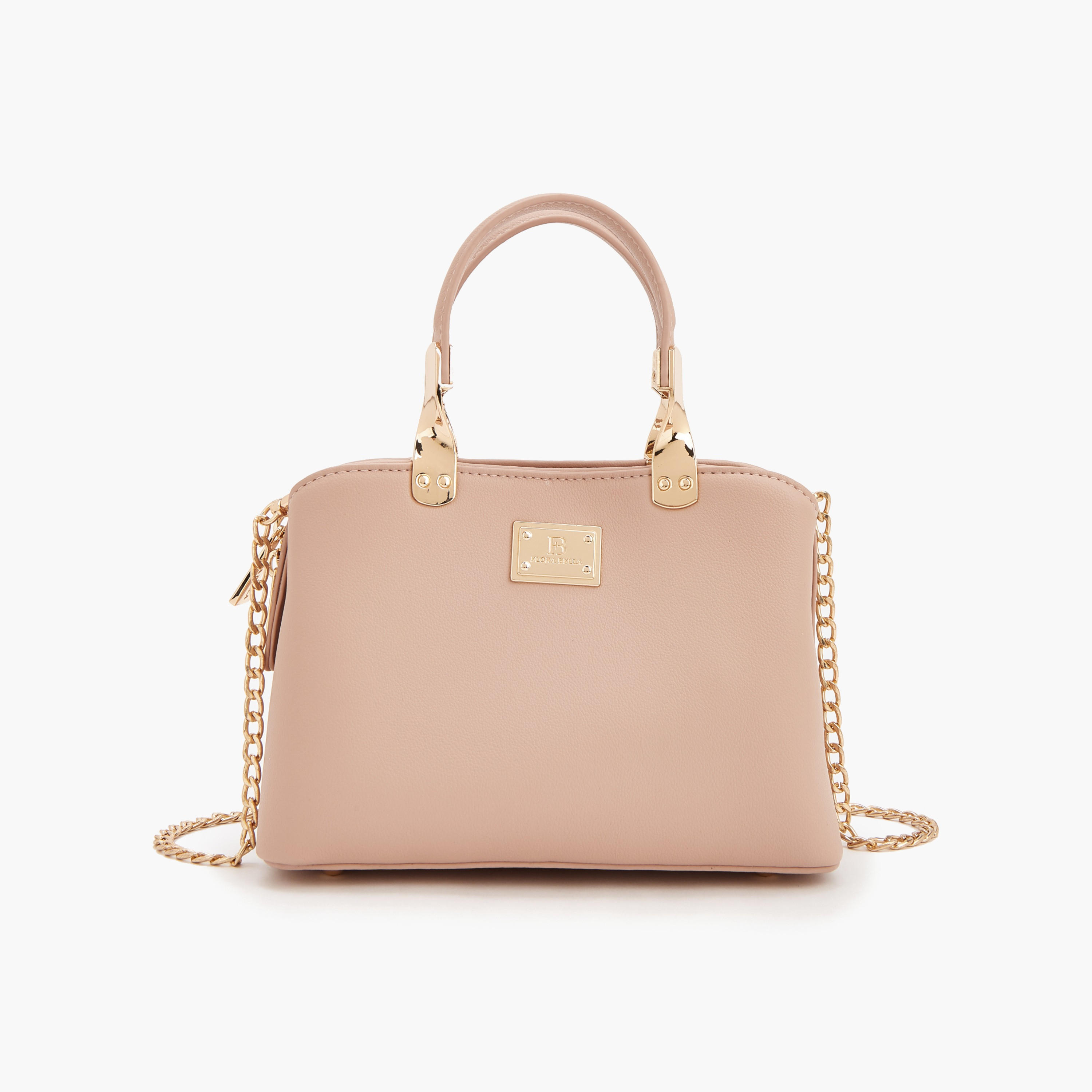 حقيبة يد بمقبض مزدوج وحزام سلسلة قابل للفصل من فلورا بيلا-women-bagsandwallets-handbags-image-1