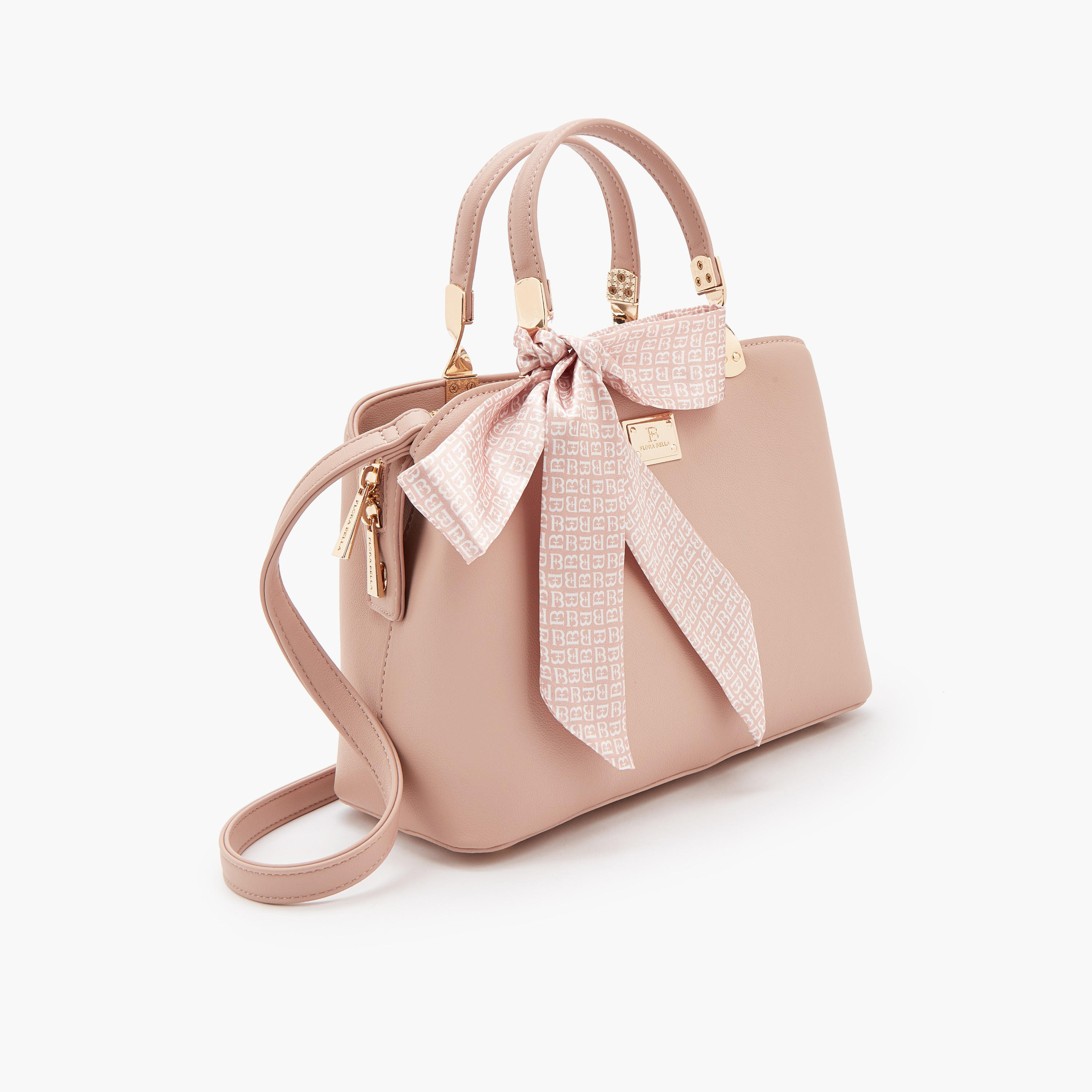 شنطة توتي بزينة فيونكة وحزام قابل للفصل من فلورا بيلا-women-bagsandwallets-handbags-image-3