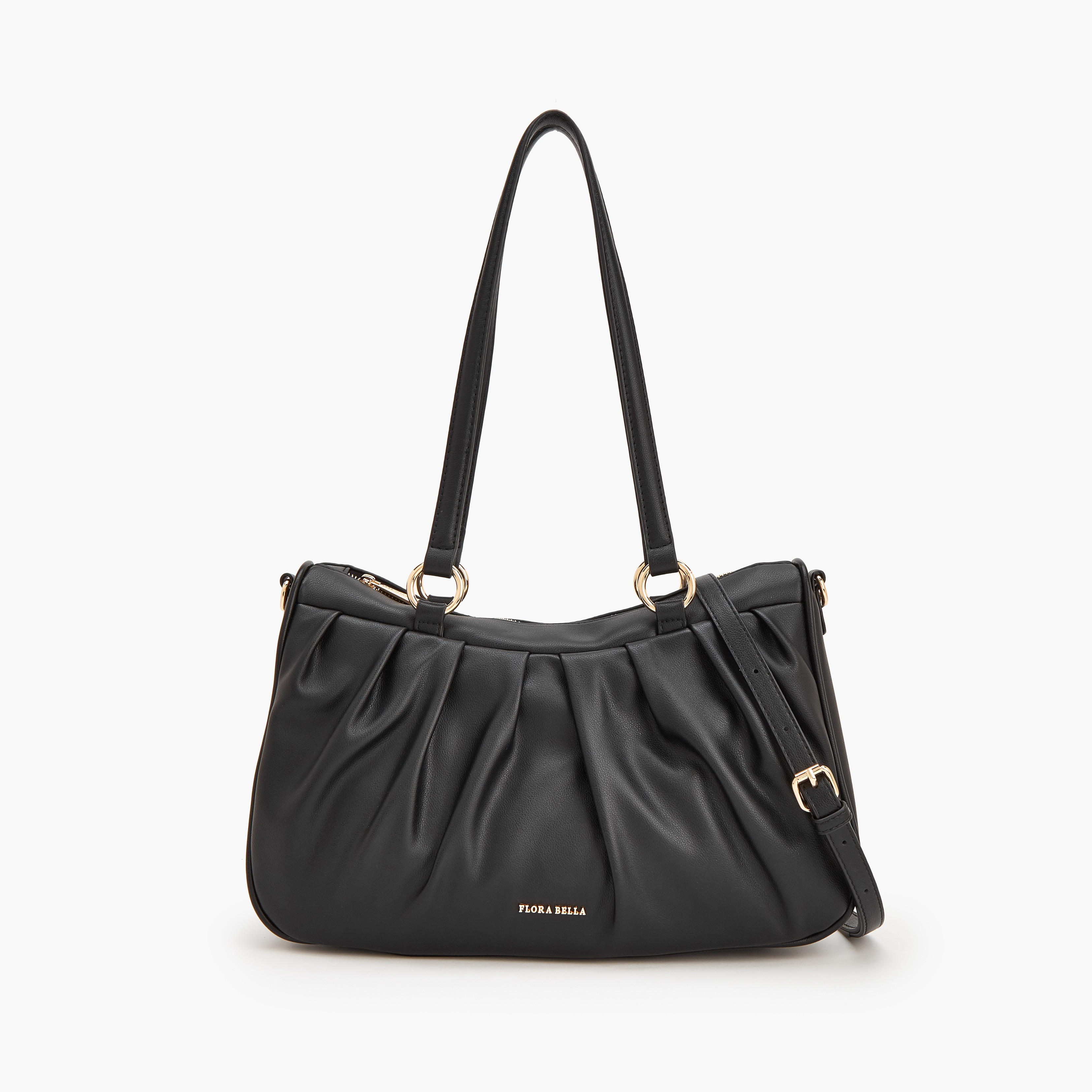 Flora Bella Pleated Shoulder Bag with Detachable Strap-women-bagsandwallets-handbags-image-1