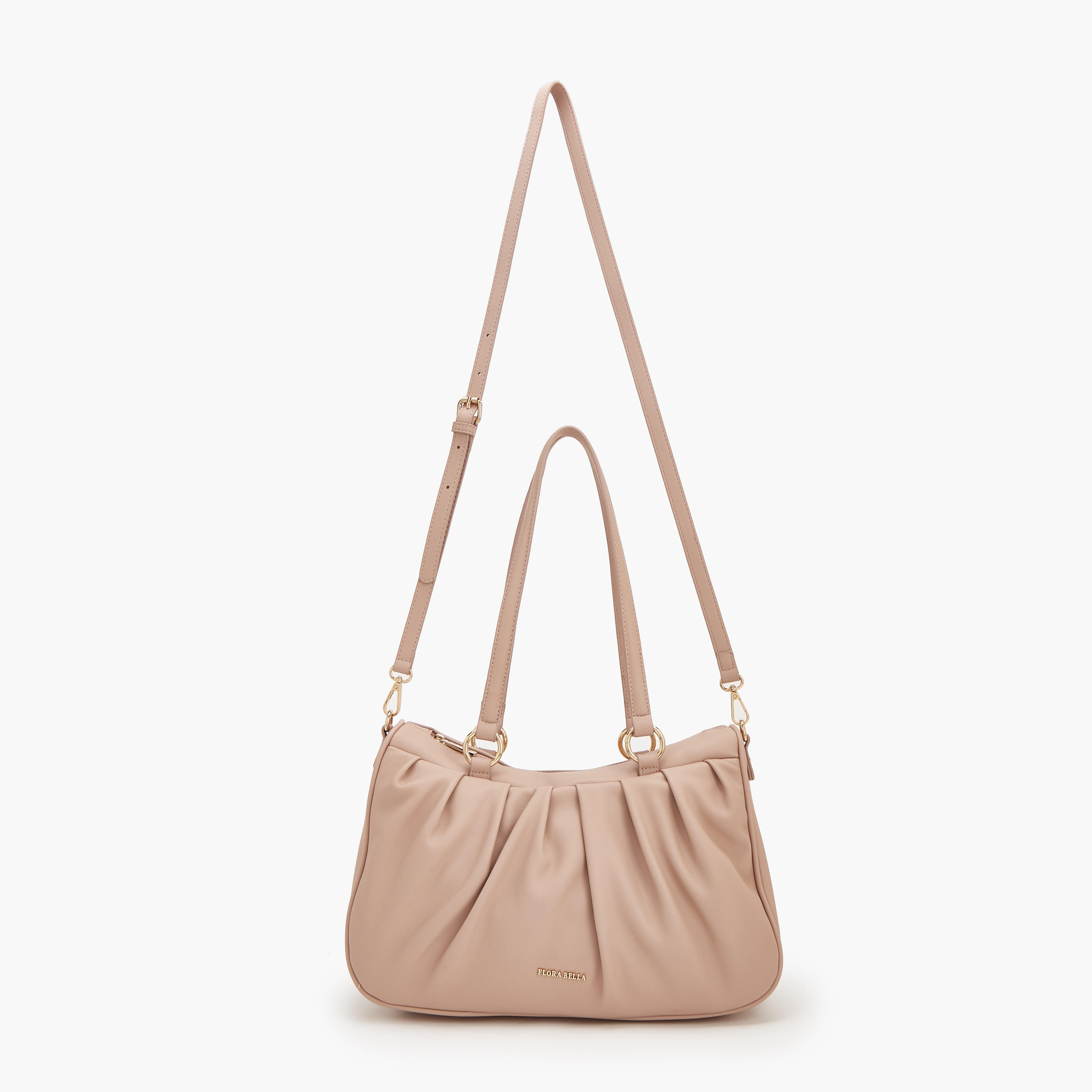 Flora Bella Pleated Shoulder Bag with Detachable Strap-women-bagsandwallets-handbags-image-2