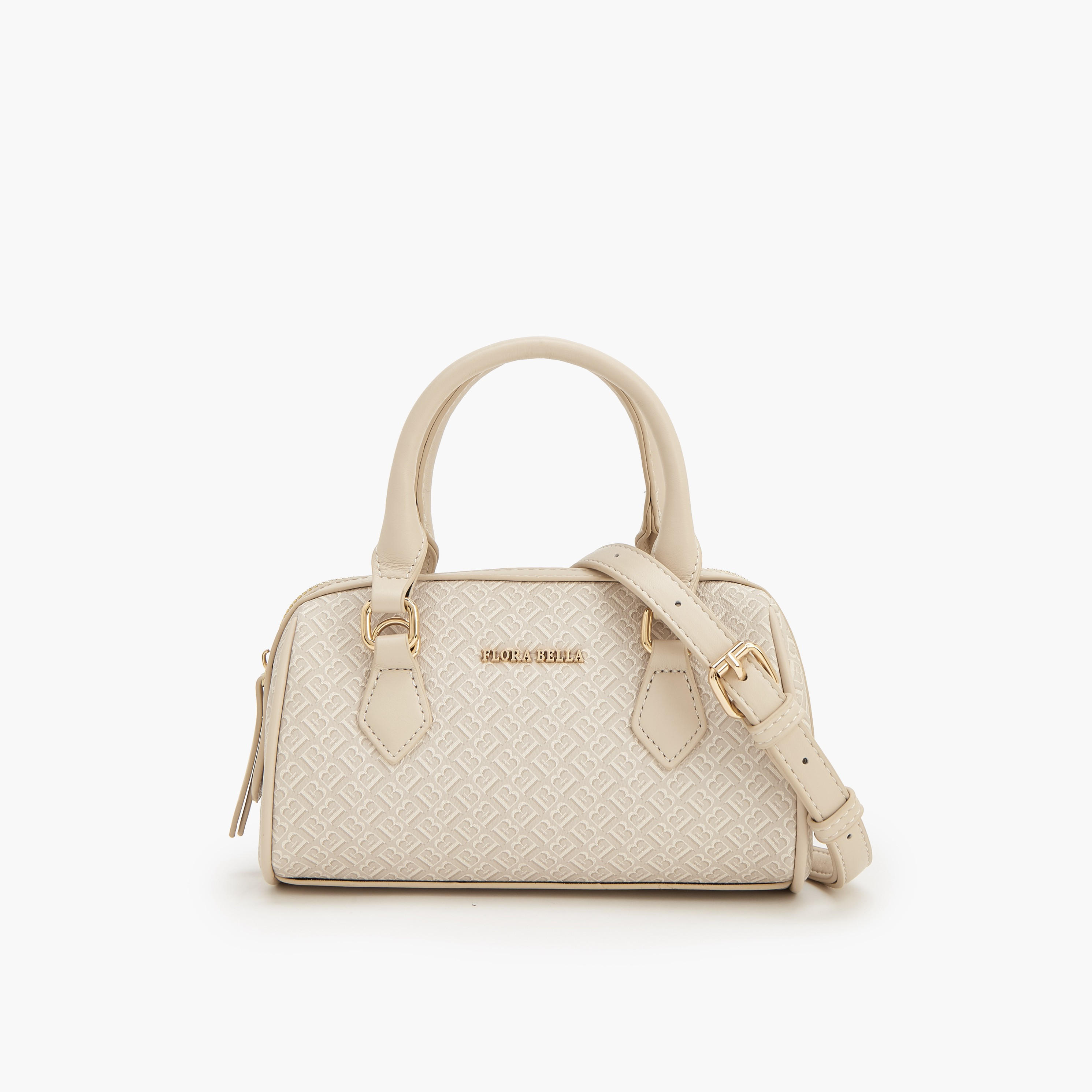 Flora Bella Monogram Print Tote Bag with Double Handles-women-bagsandwallets-handbags-image-1