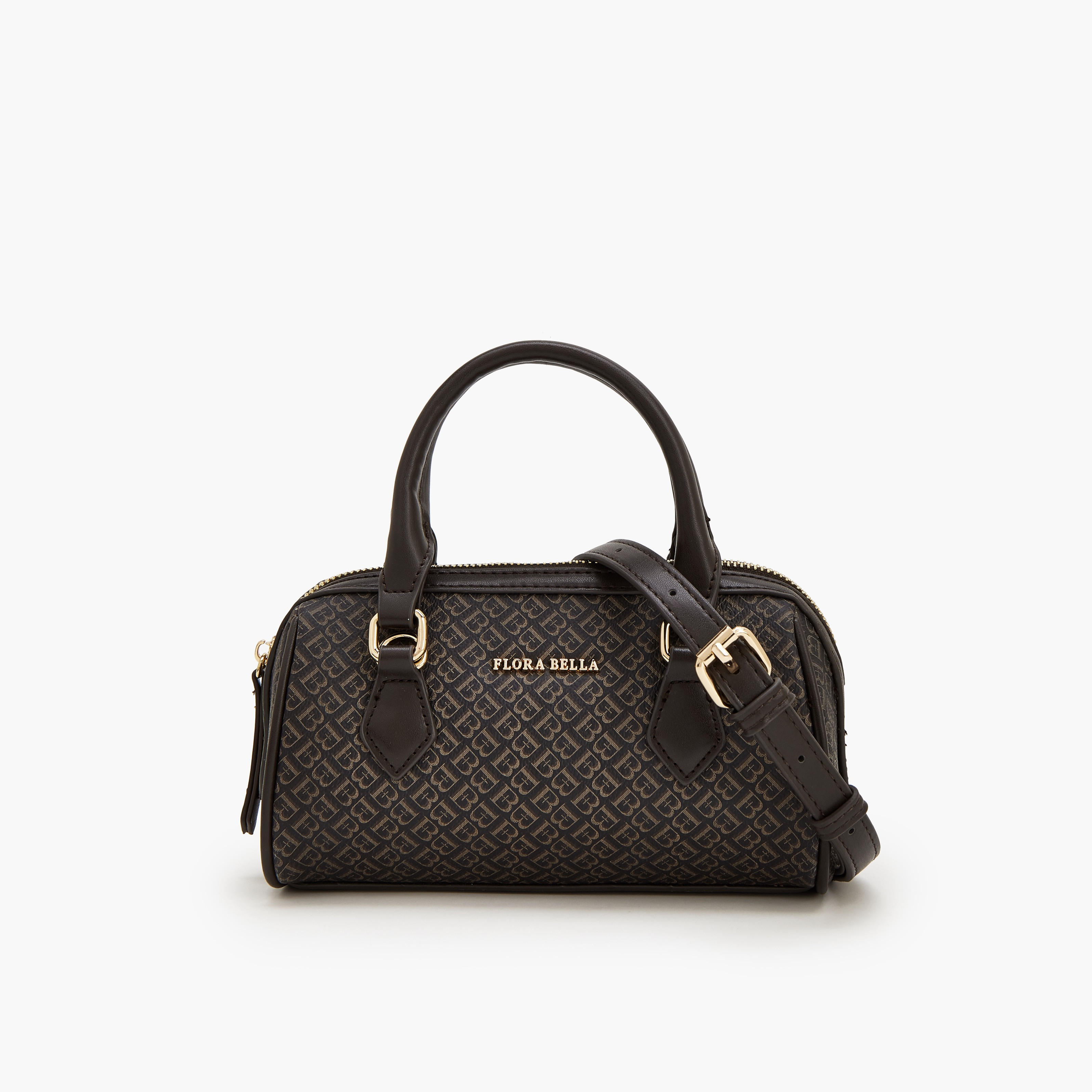 Flora Bella Monogram Print Tote Bag with Double Handles-women-bagsandwallets-handbags-image-1