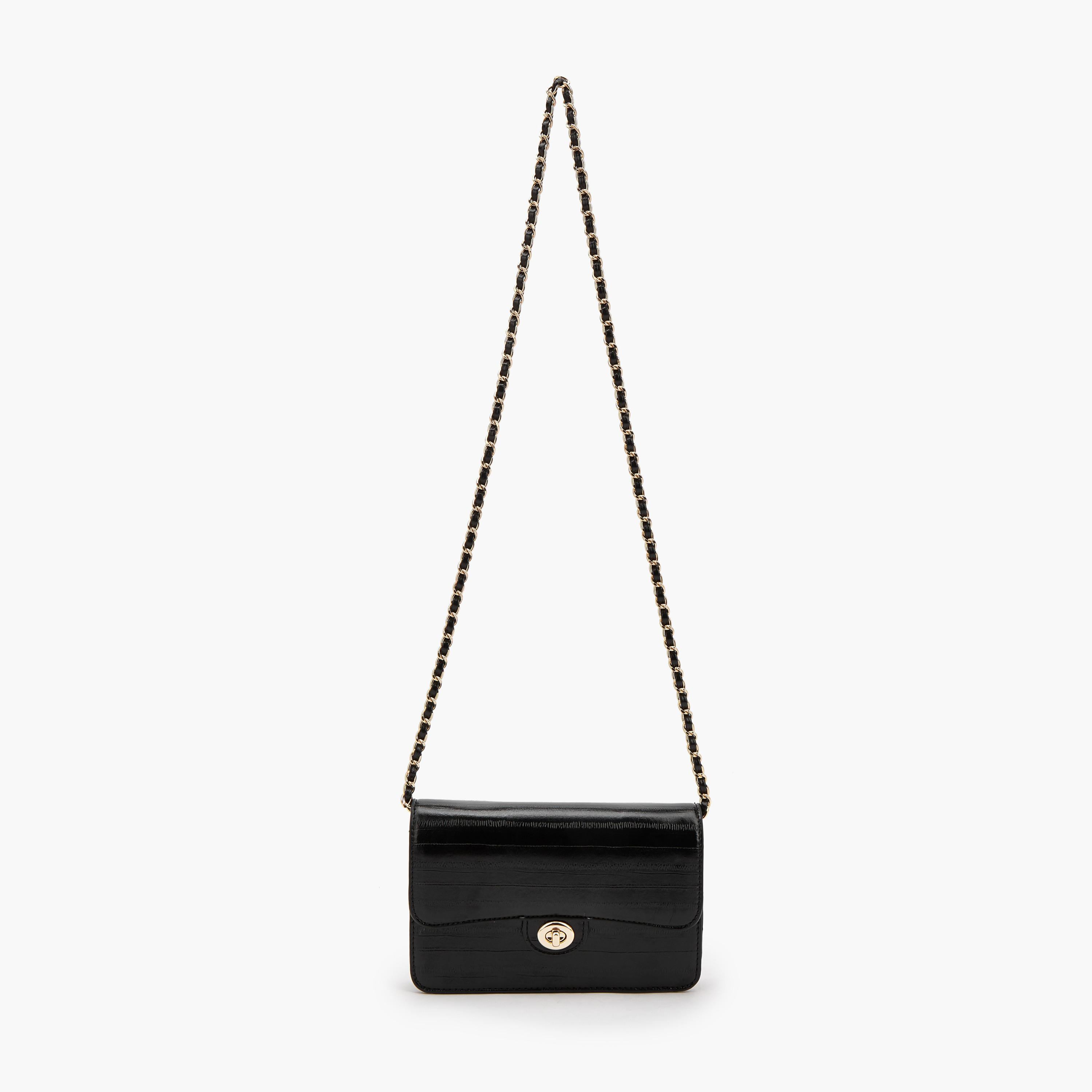 Flora Bella Textured Crossbody Bag with Chain Strap-women-bagsandwallets-handbags-image-2
