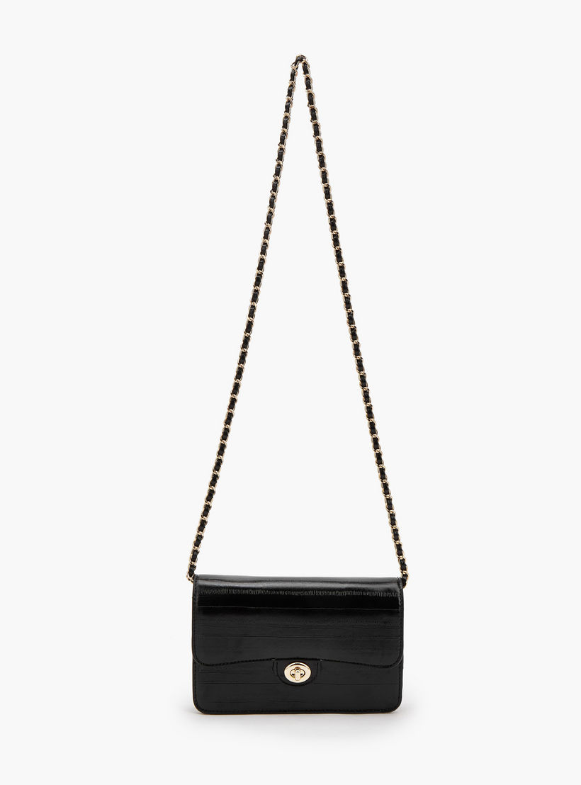 Flora Bella Textured Crossbody Bag with Chain Strap-women-bagsandwallets-handbags-image-2