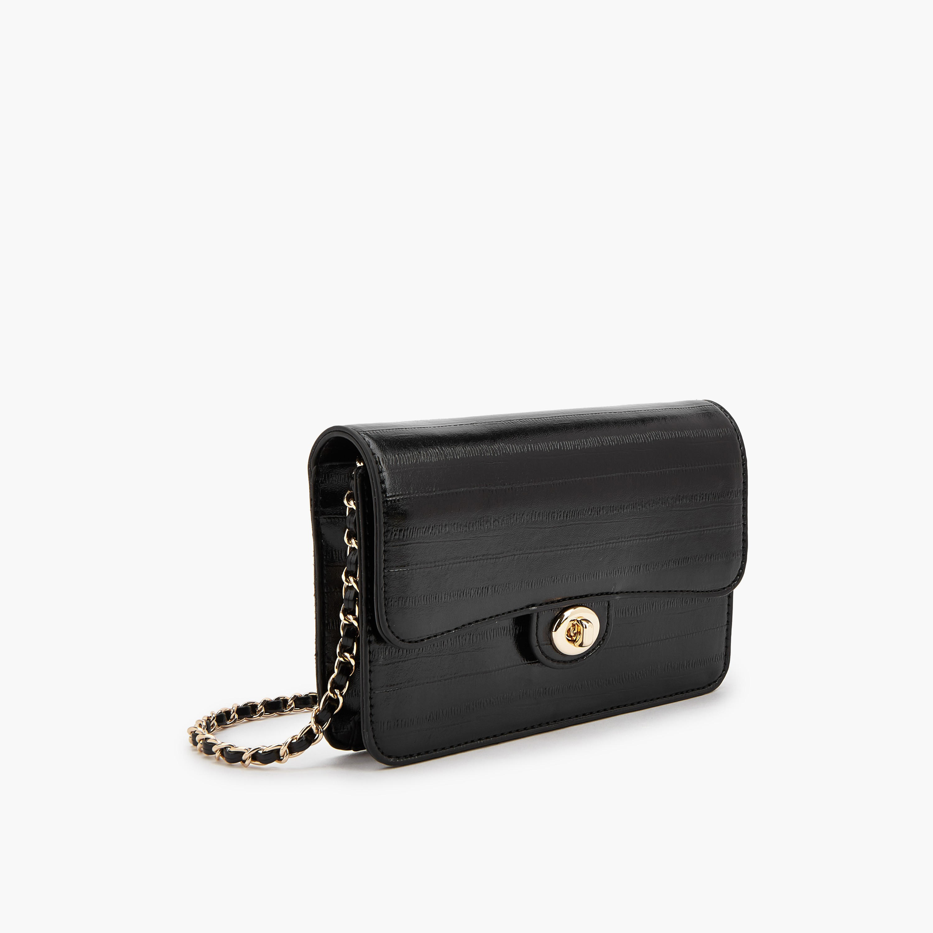 Flora Bella Textured Crossbody Bag with Chain Strap-women-bagsandwallets-handbags-image-3
