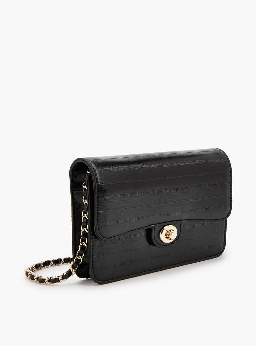 Flora Bella Textured Crossbody Bag with Chain Strap-women-bagsandwallets-handbags-image-3