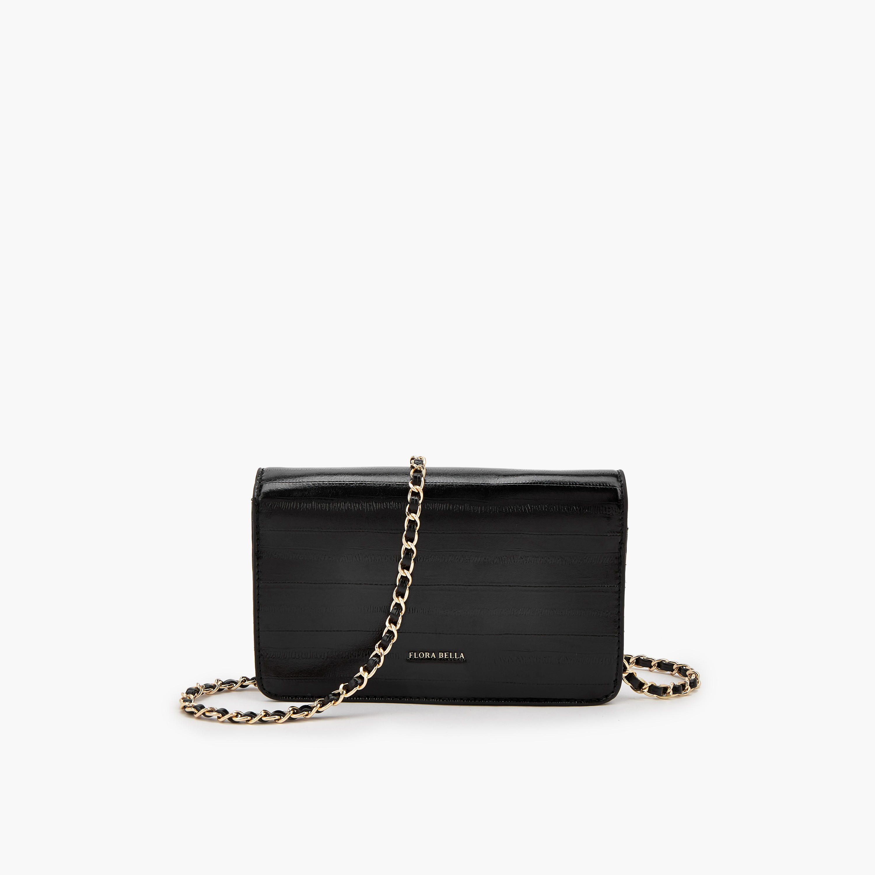 Flora Bella Textured Crossbody Bag with Chain Strap-women-bagsandwallets-handbags-image-5