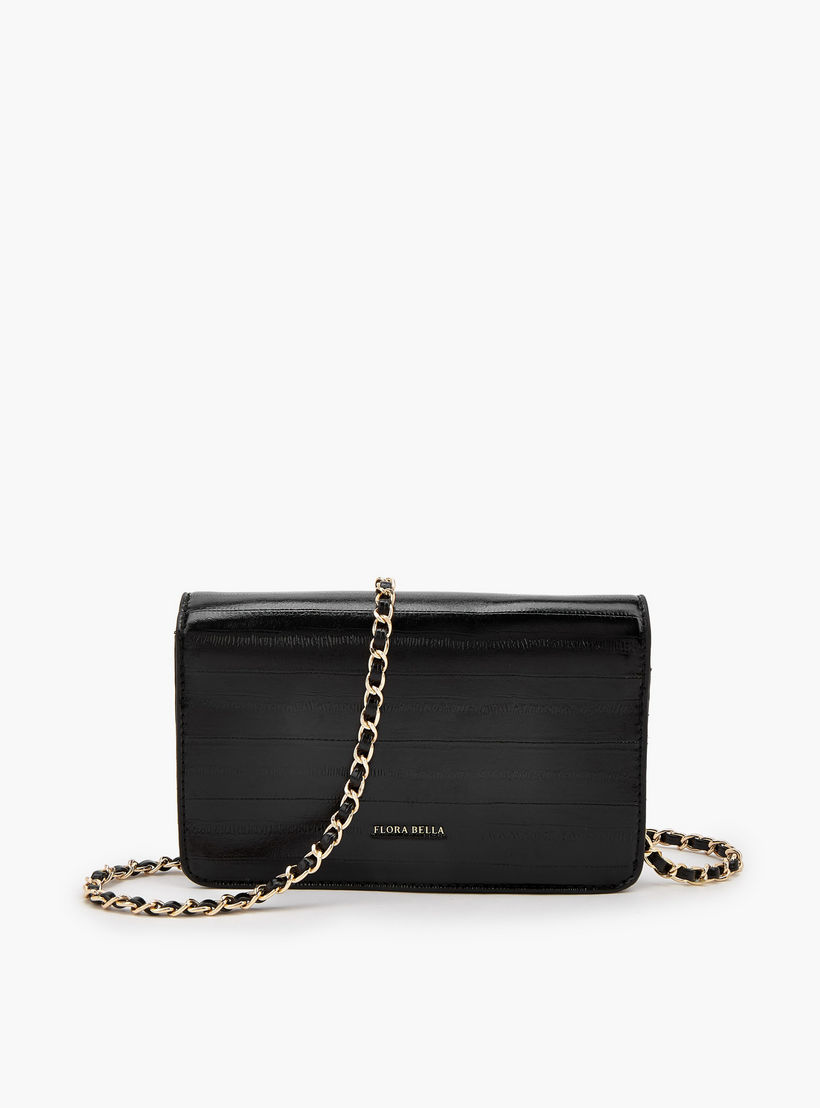 Flora Bella Textured Crossbody Bag with Chain Strap-women-bagsandwallets-handbags-image-5
