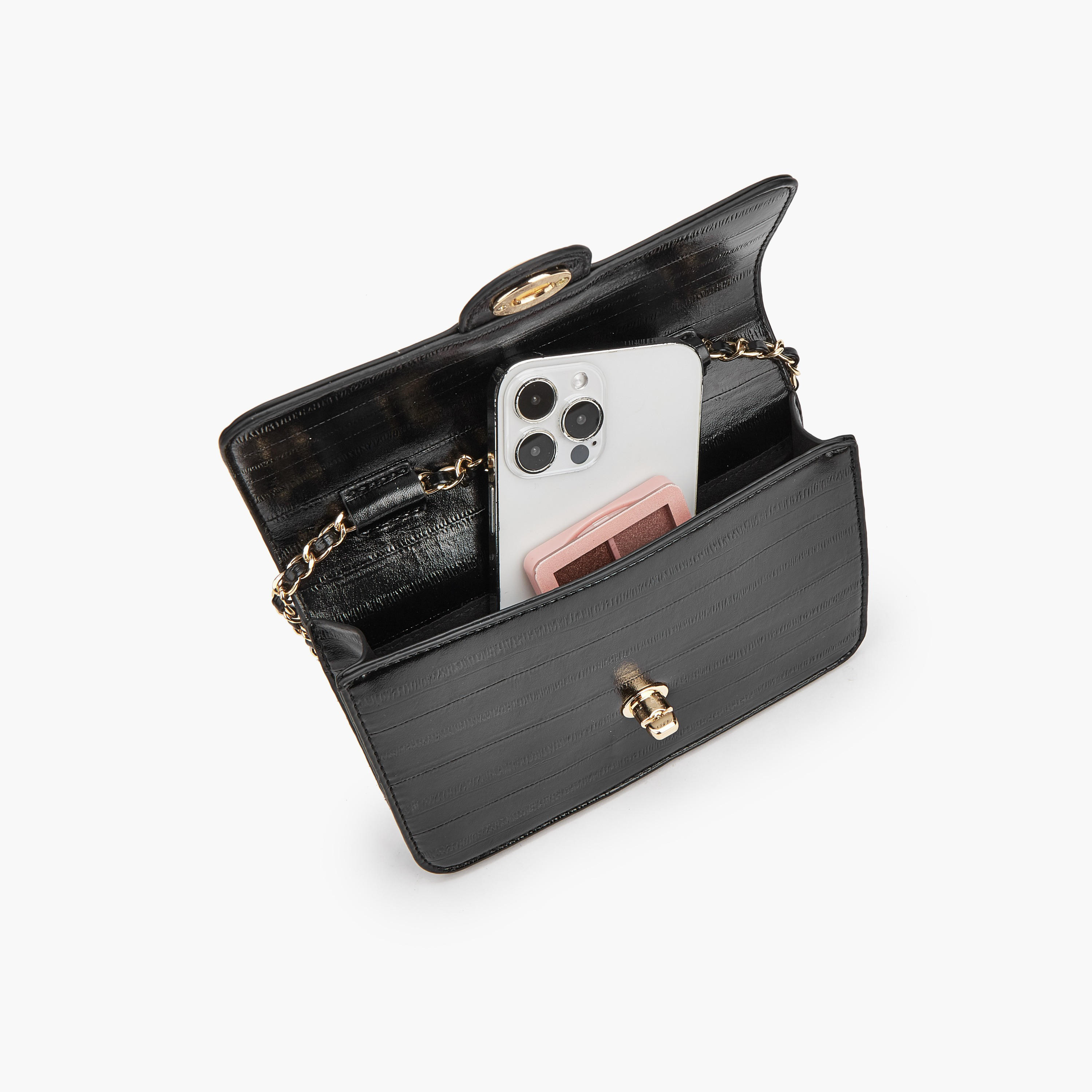 Flora Bella Textured Crossbody Bag with Chain Strap-women-bagsandwallets-handbags-image-7