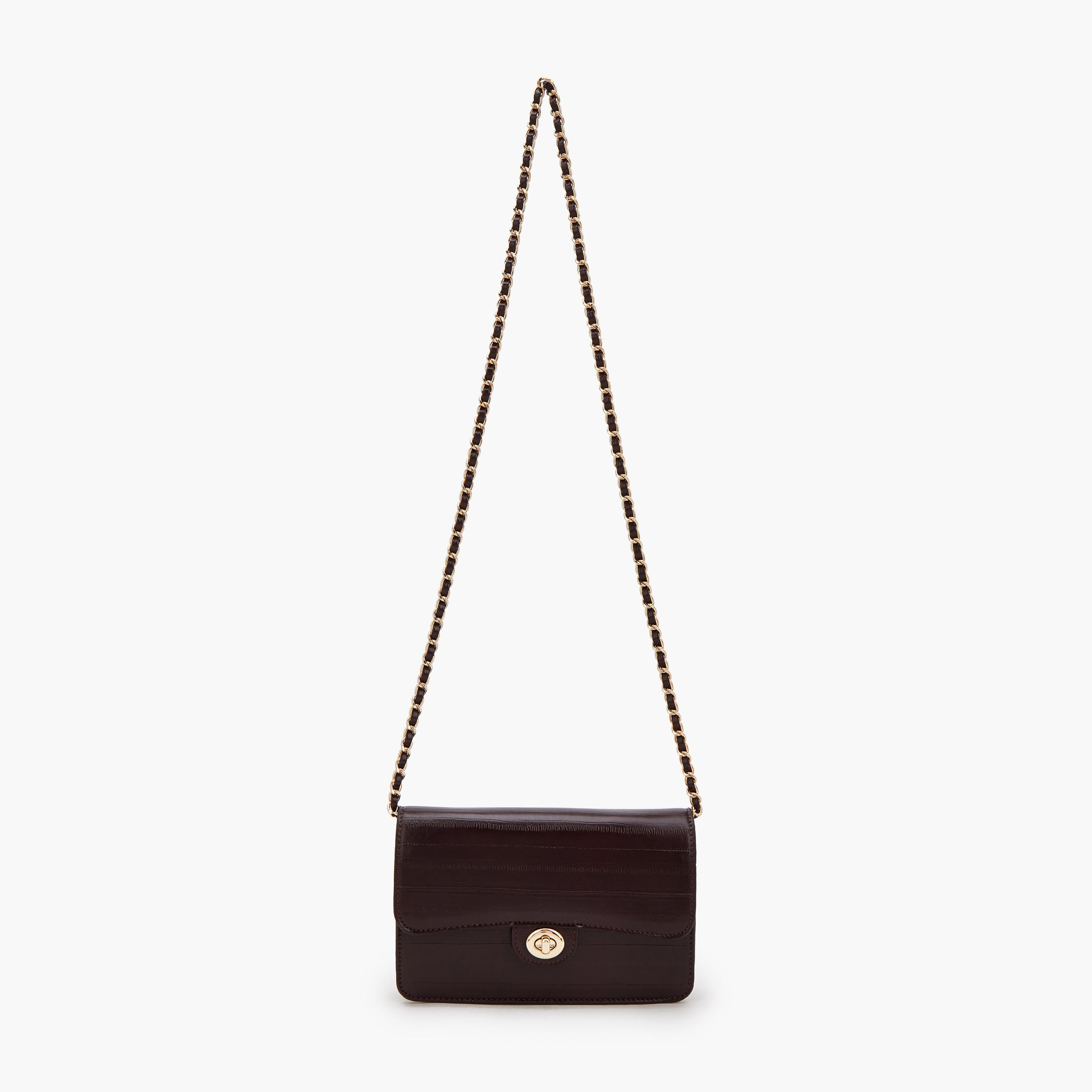 Flora Bella Textured Crossbody Bag with Chain Strap-women-bagsandwallets-handbags-image-2