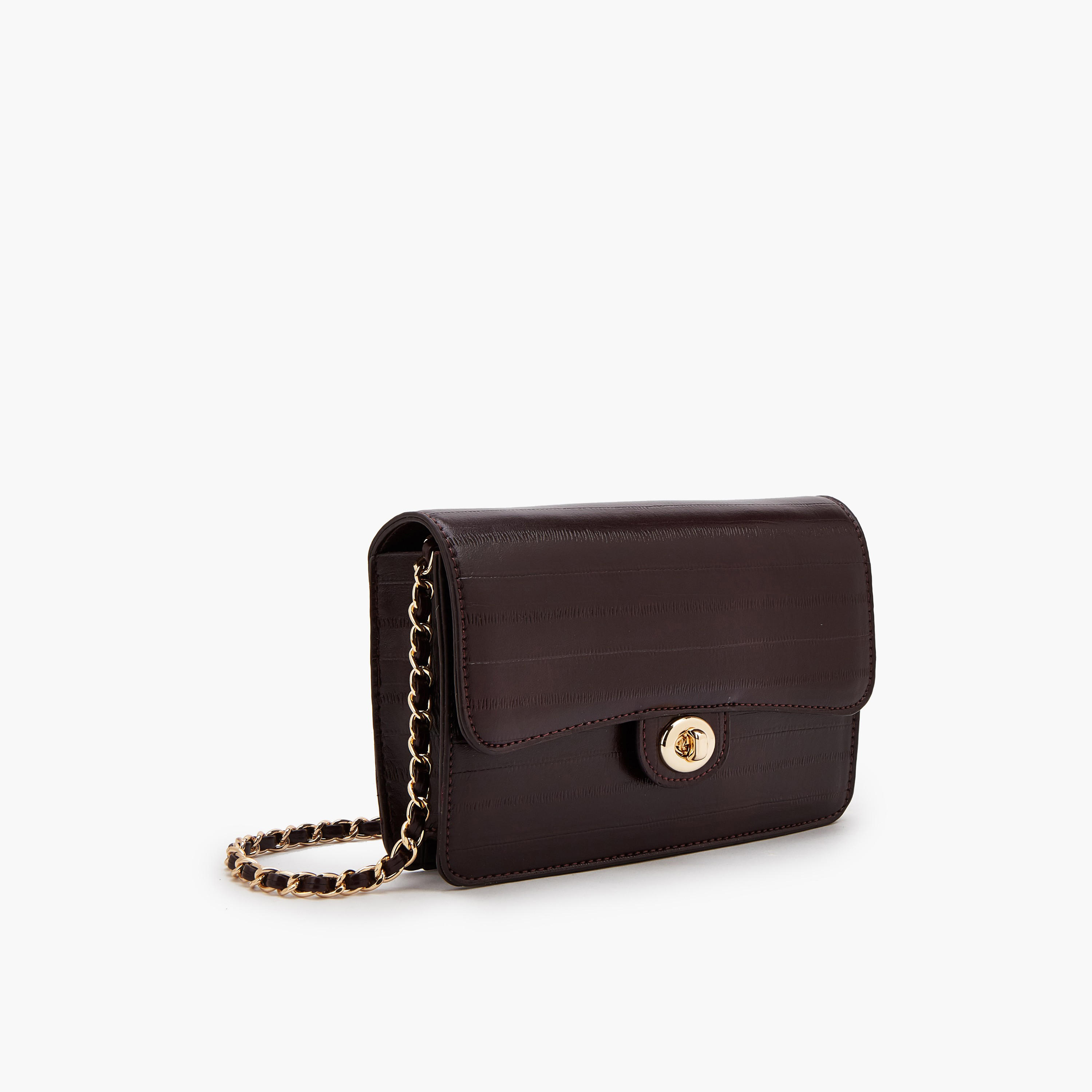 Flora Bella Textured Crossbody Bag with Chain Strap-women-bagsandwallets-handbags-image-3