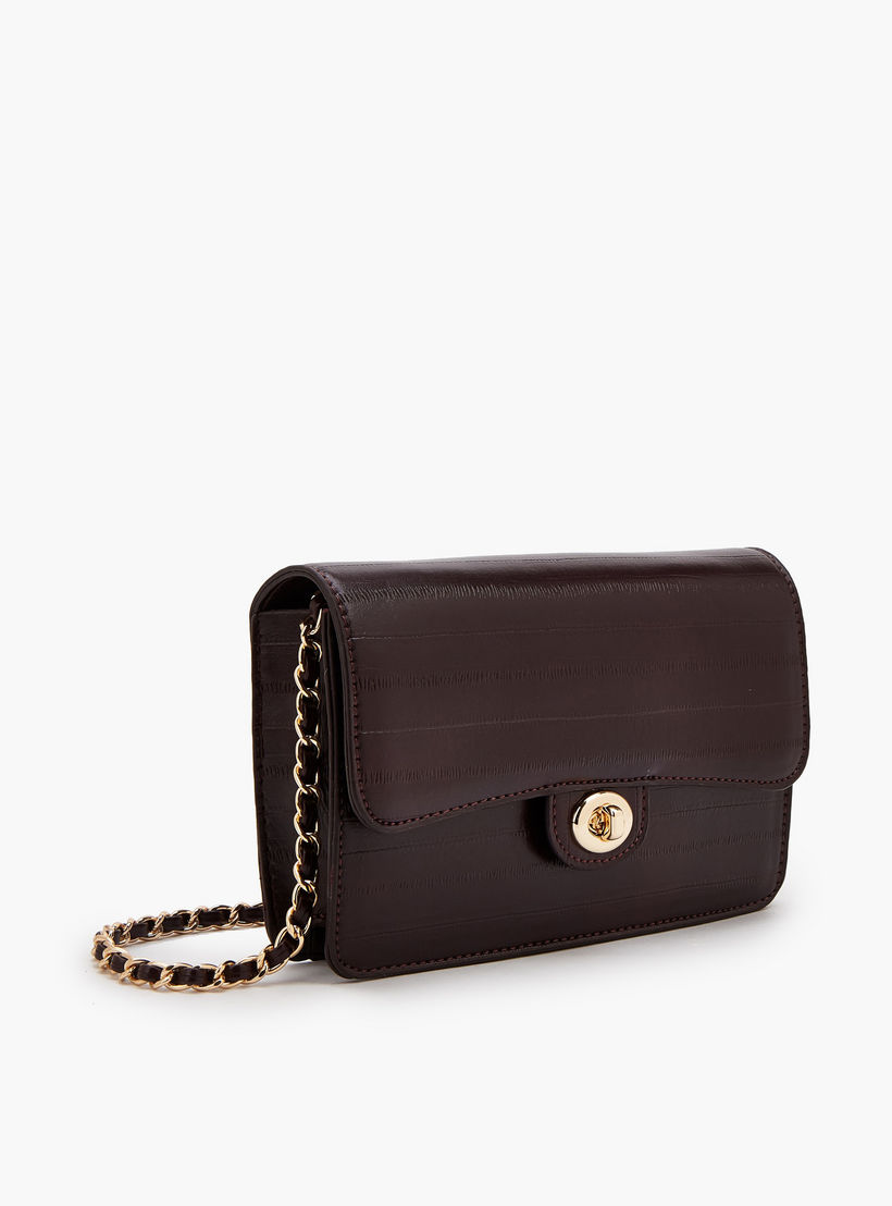 Flora Bella Textured Crossbody Bag with Chain Strap-women-bagsandwallets-handbags-image-3