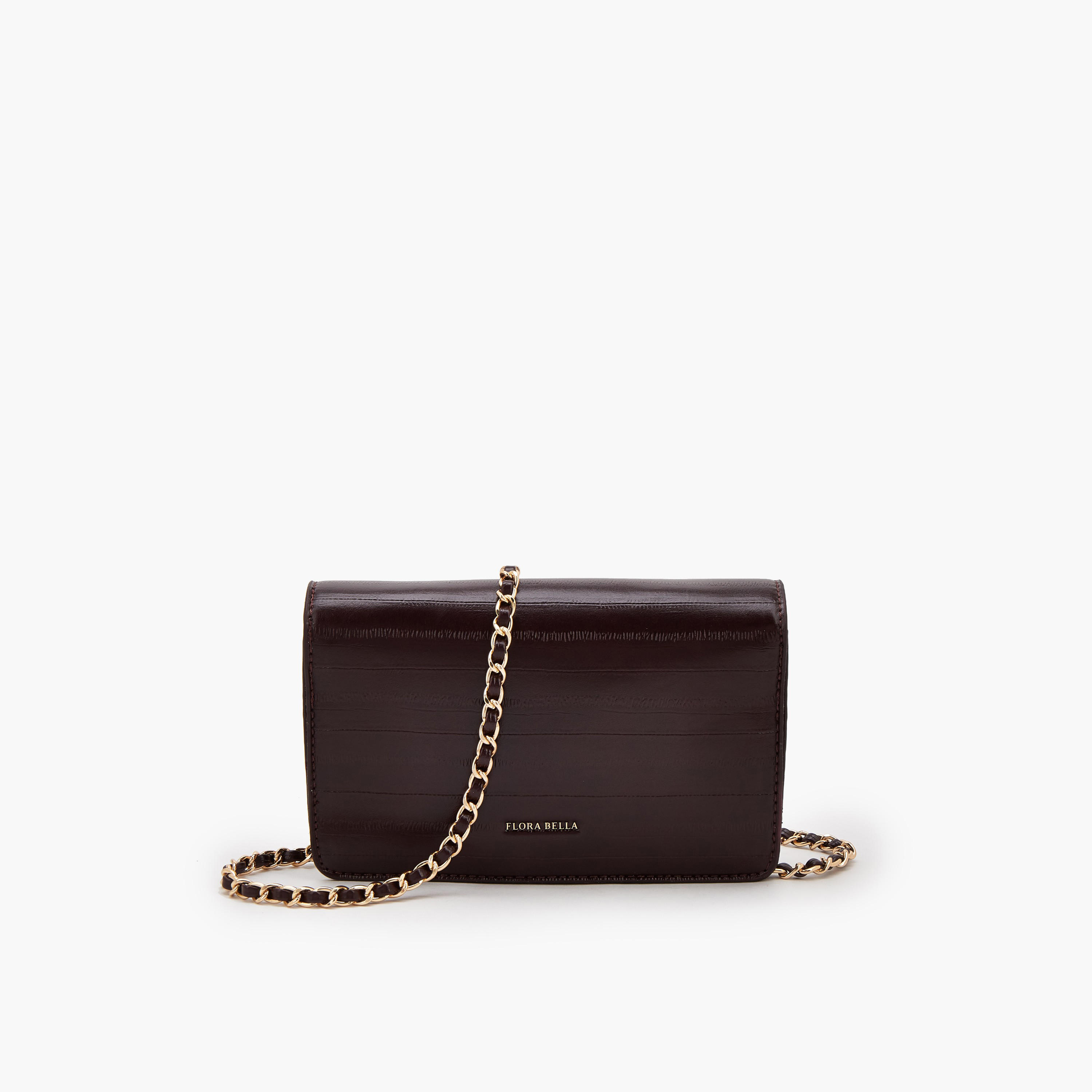 Flora Bella Textured Crossbody Bag with Chain Strap-women-bagsandwallets-handbags-image-5