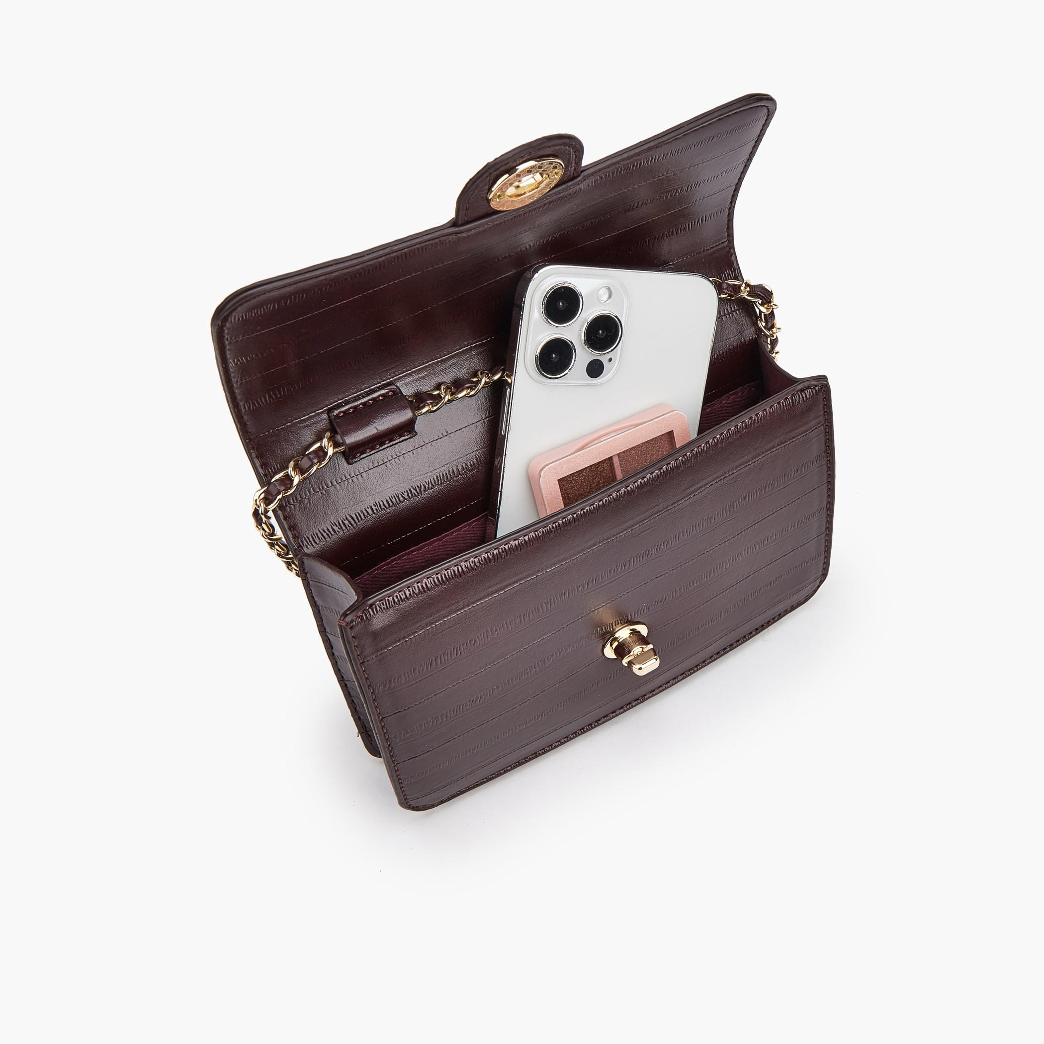 Flora Bella Textured Crossbody Bag with Chain Strap-women-bagsandwallets-handbags-image-7