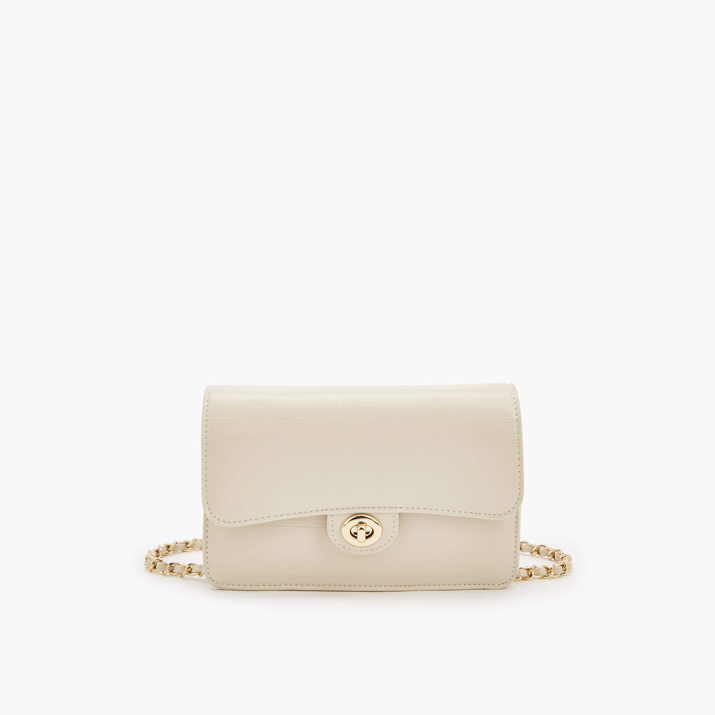 شنطة كروس بودي بارزة الملمس بحزام سلسلة من فلورا بيلا-women-bagsandwallets-handbags-image-1