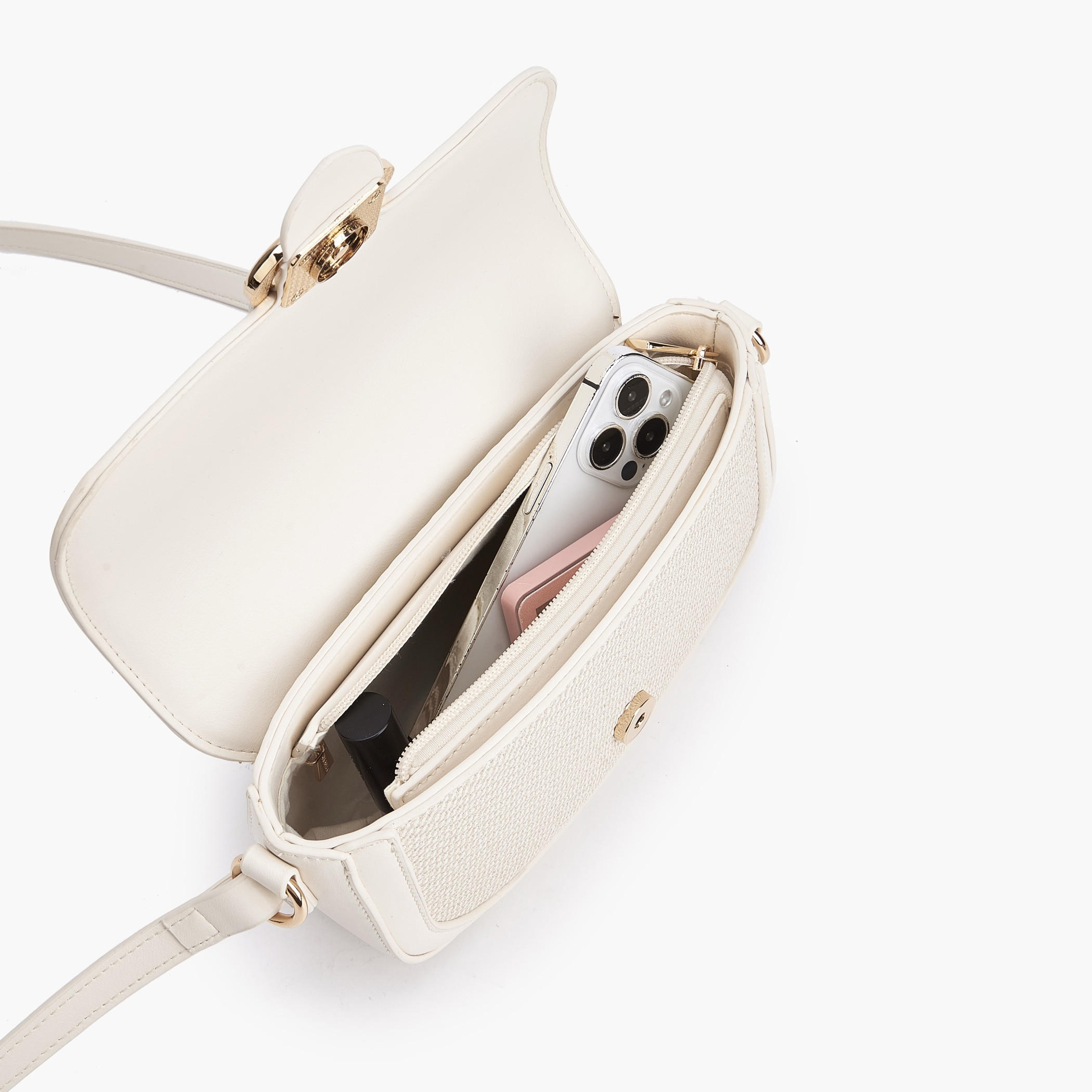 شنطة كروس بودي بارزة الملمس بحزام قابل للتعديل من فلورا بيلا-women-bagsandwallets-handbags-image-7