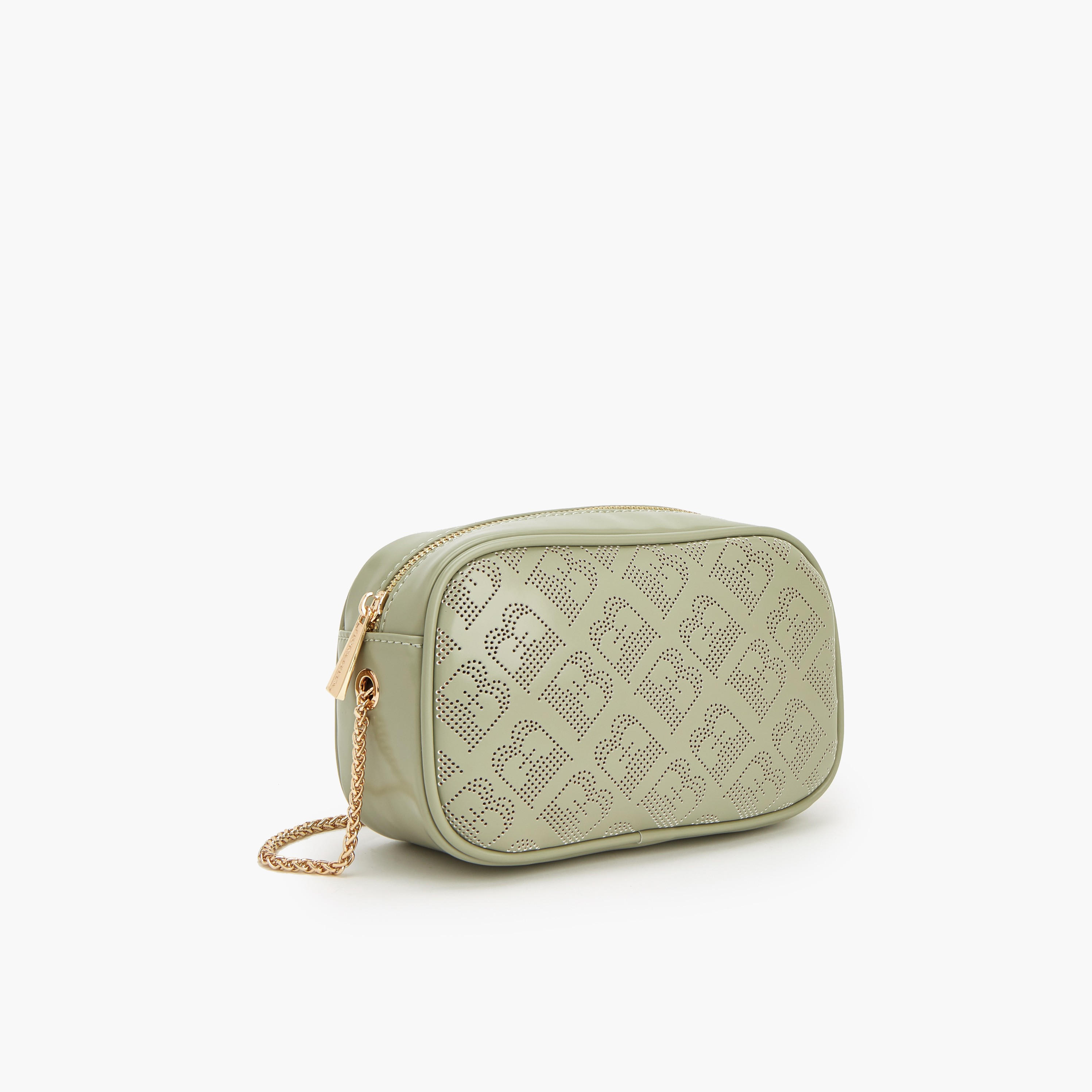 Flora Bella Monogram Textured Crossbody Bag with Chain Strap-women-bagsandwallets-handbags-image-3