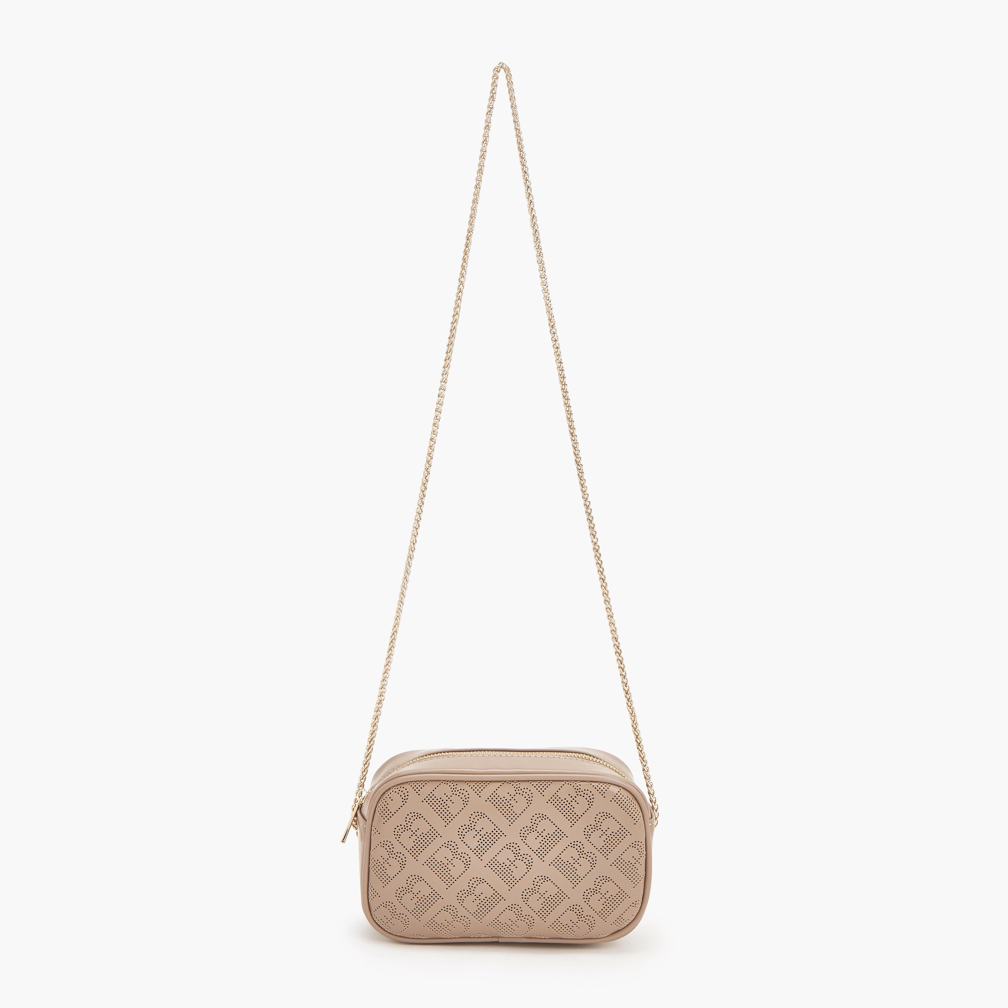 Flora Bella Monogram Textured Crossbody Bag with Chain Strap-women-bagsandwallets-handbags-image-2