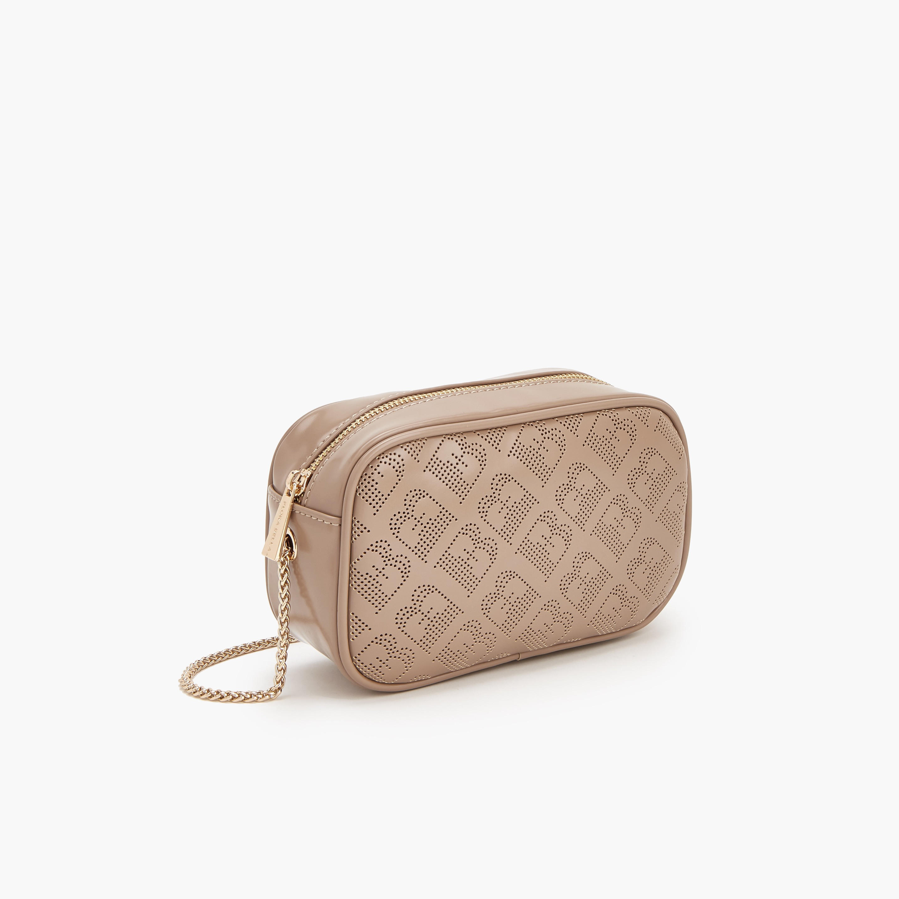Flora Bella Monogram Textured Crossbody Bag with Chain Strap-women-bagsandwallets-handbags-image-3