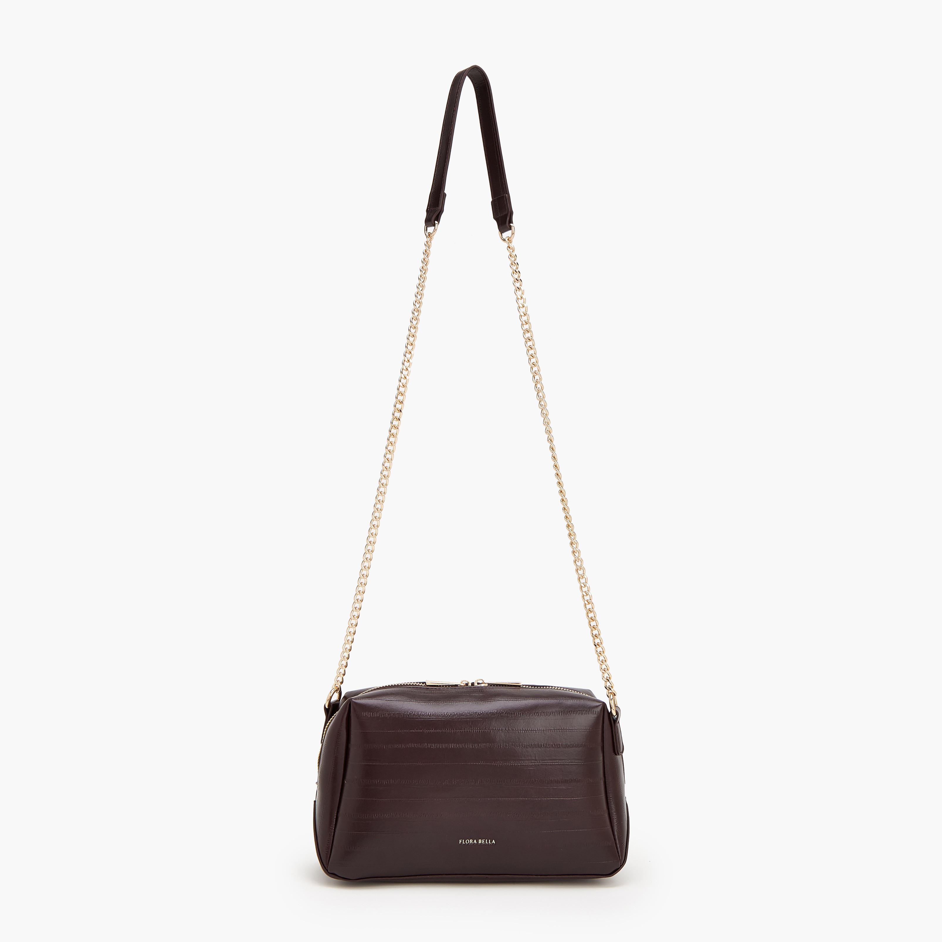 Flora Bella Textured Crossbody Bag with Chain Strap-women-bagsandwallets-handbags-image-2