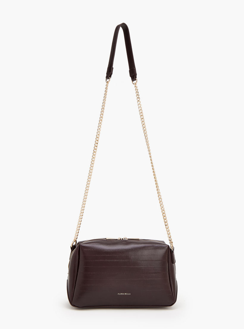Flora Bella Textured Crossbody Bag with Chain Strap-women-bagsandwallets-handbags-image-2