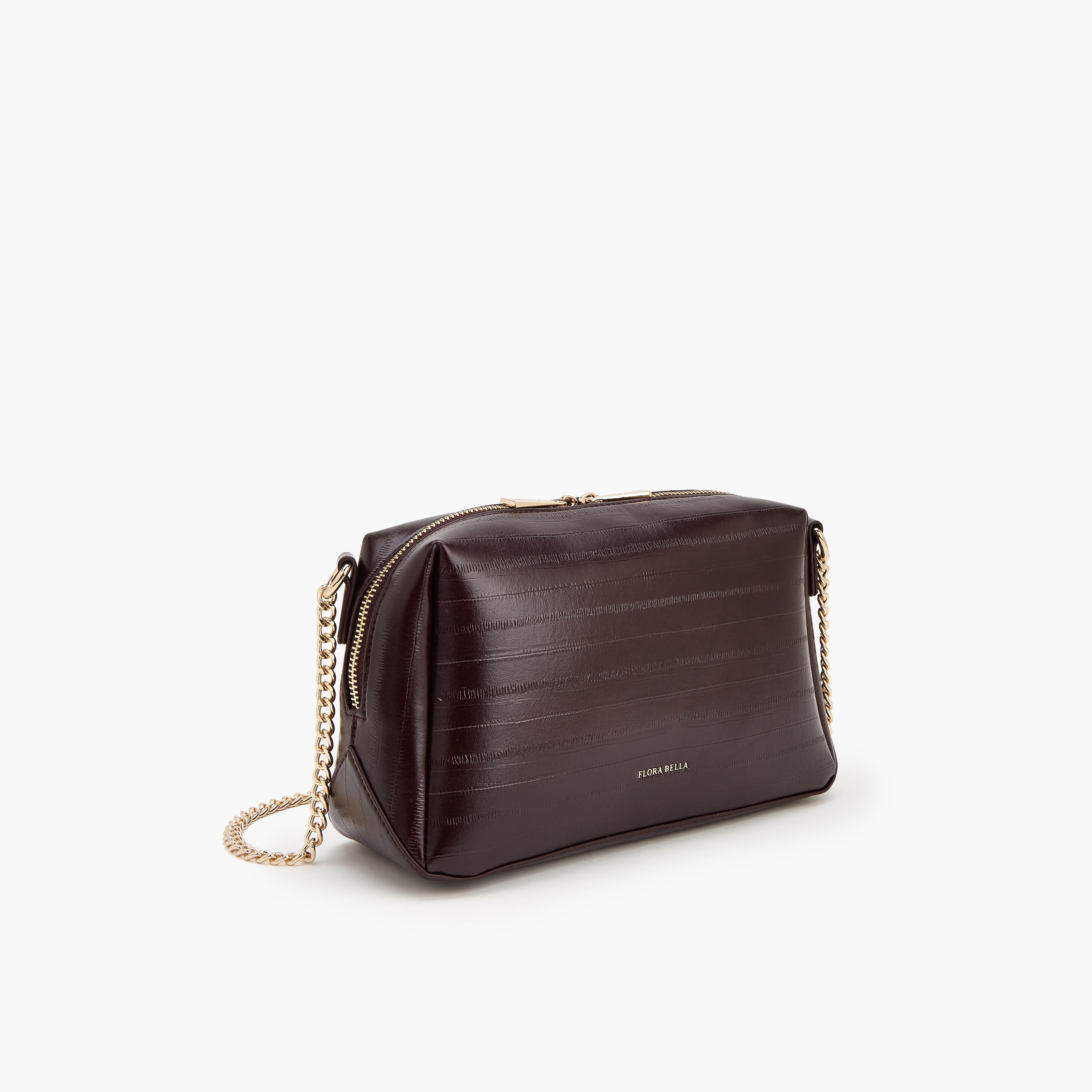 Flora Bella Textured Crossbody Bag with Chain Strap-women-bagsandwallets-handbags-image-3