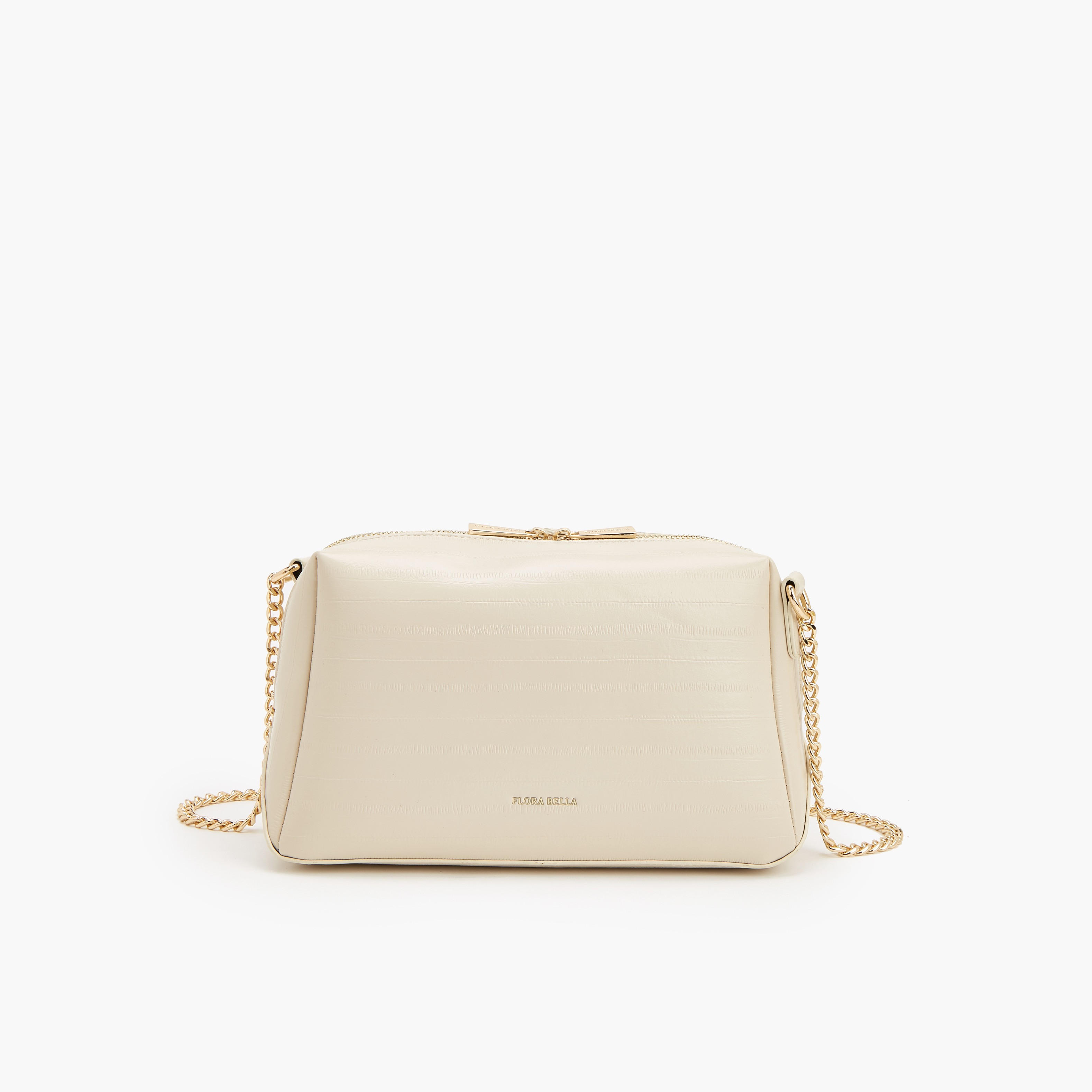 Flora Bella Textured Crossbody Bag with Chain Strap-women-bagsandwallets-handbags-image-1