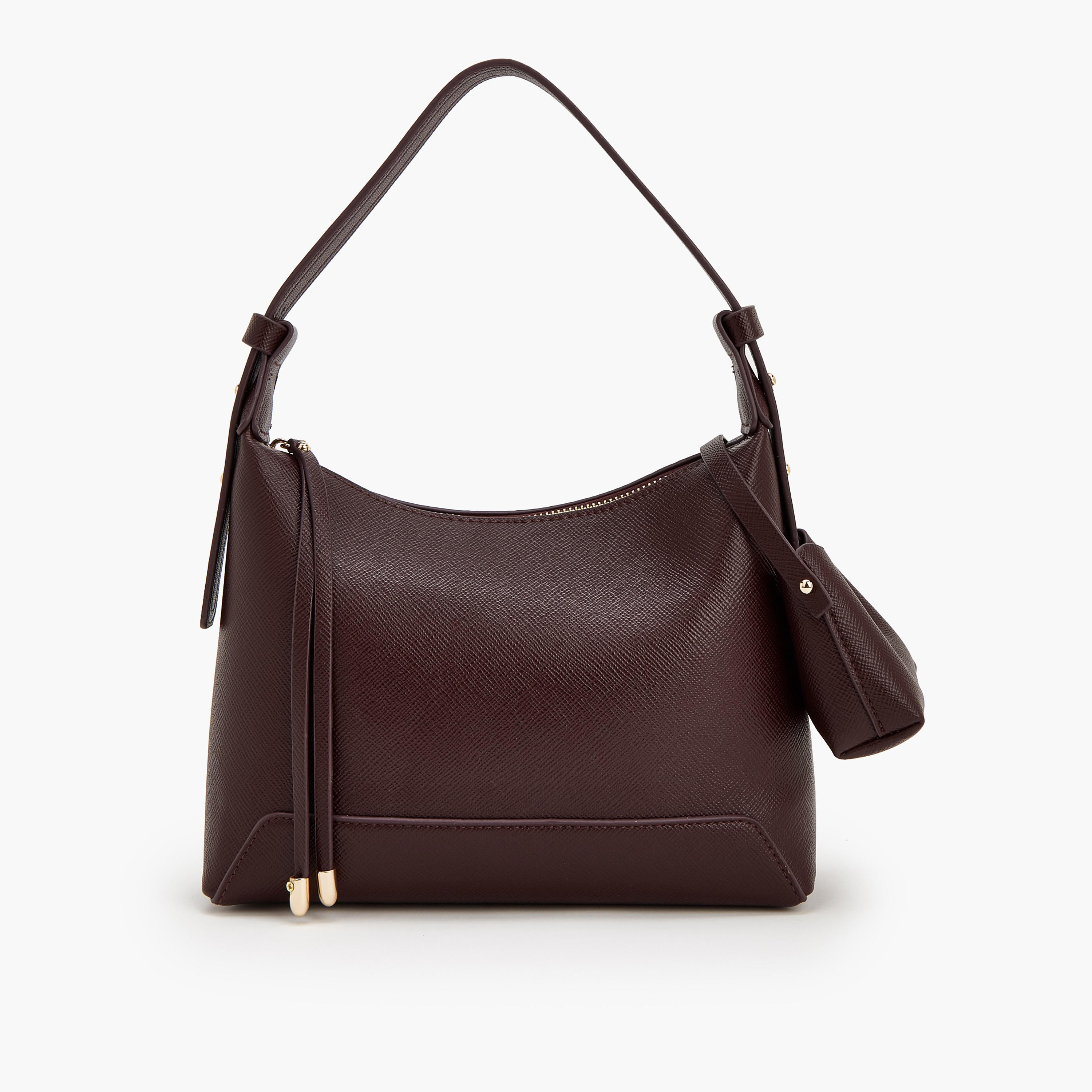 Flora Bella Textured Shoulder Bag with Pouch-women-bagsandwallets-handbags-image-1