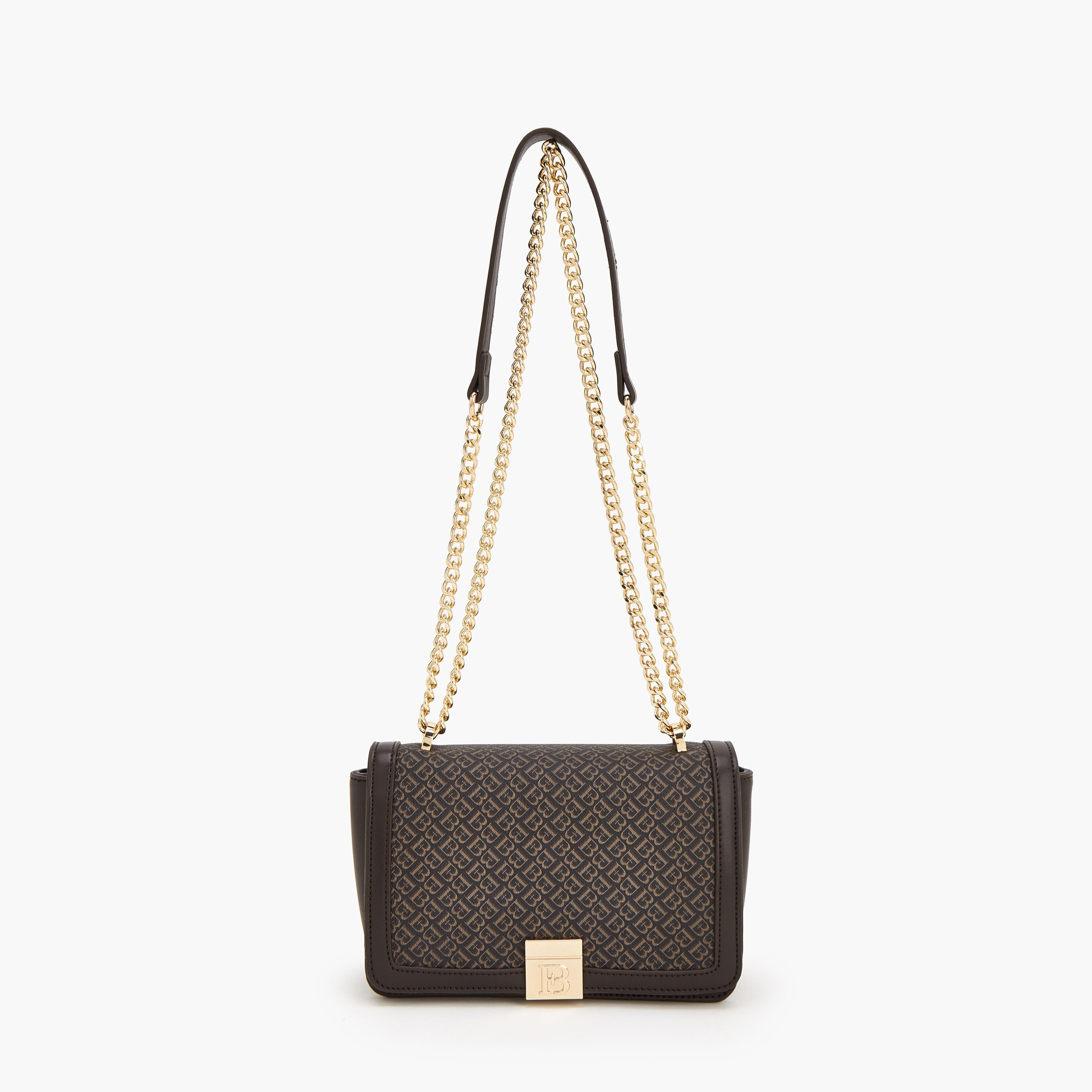 Flora Bella Monogram Print Crossbody Bag with Chain Strap-women-bagsandwallets-handbags-image-1