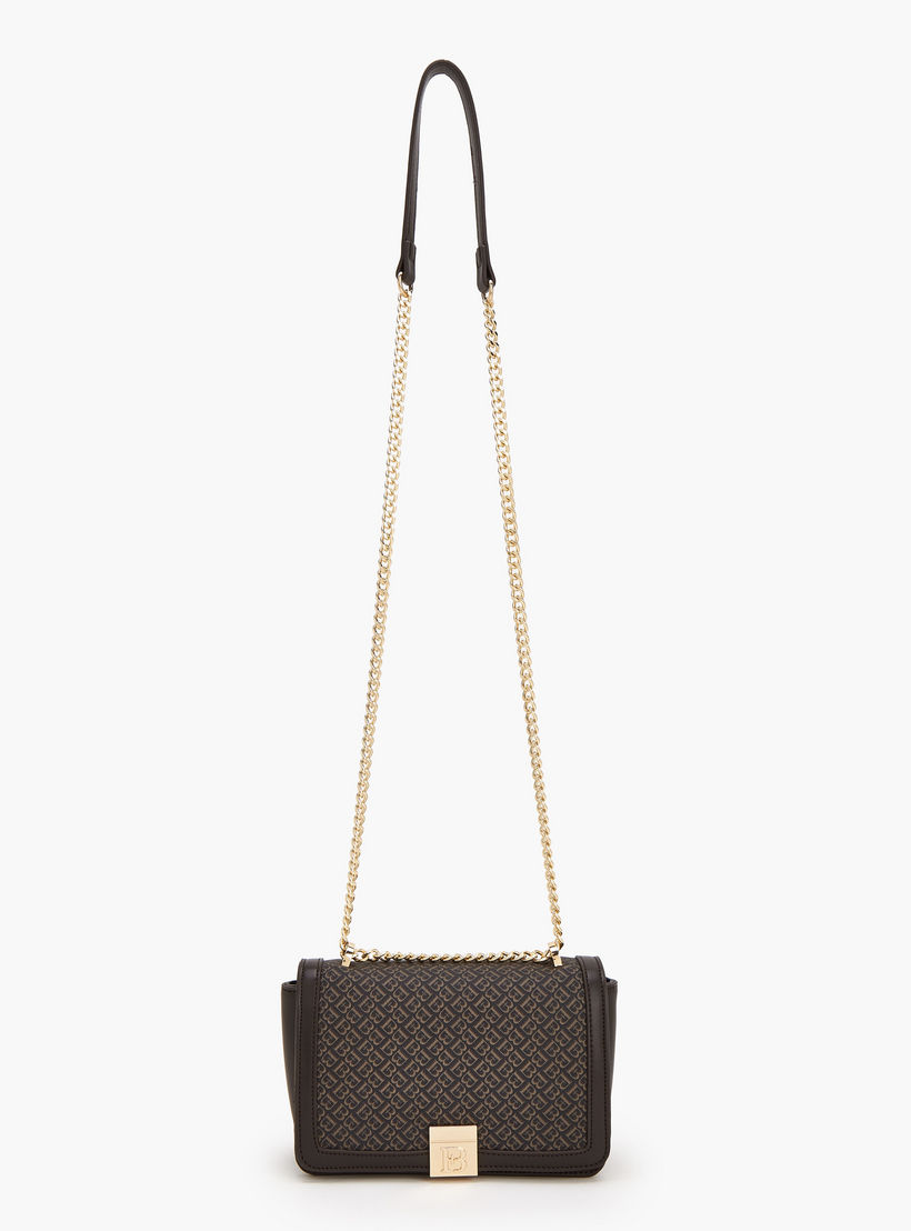 Flora Bella Monogram Print Crossbody Bag with Chain Strap-women-bagsandwallets-handbags-image-2