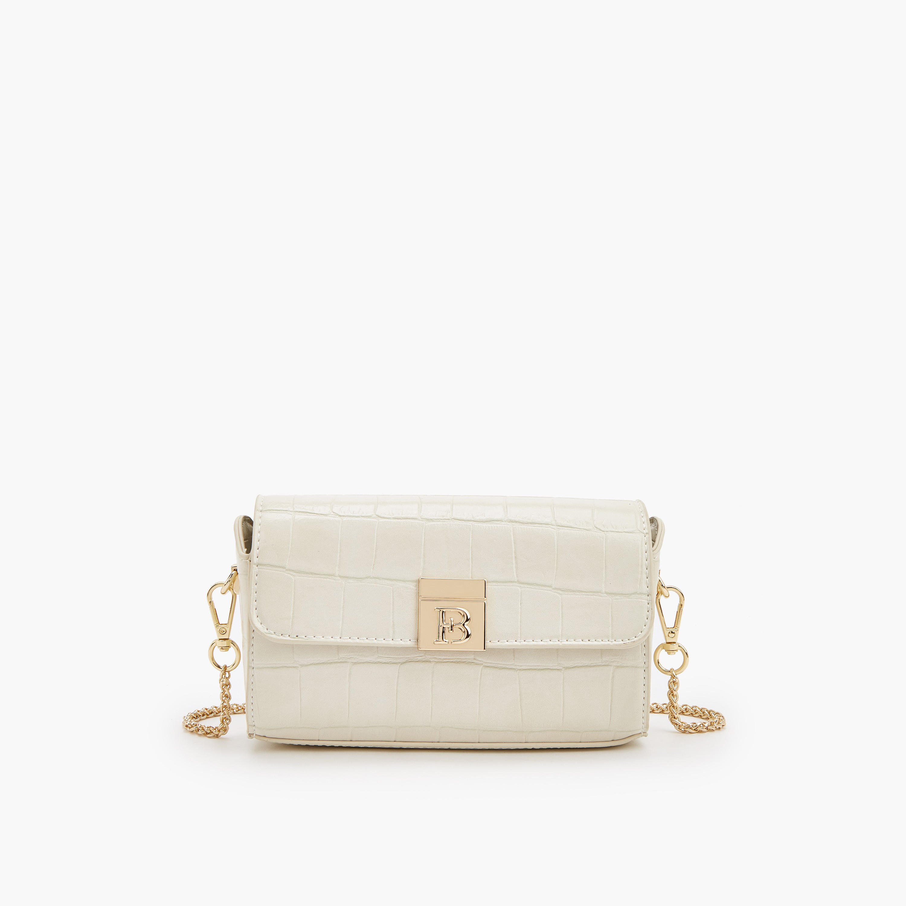 Flora Bella Textured Crossbody Bag with Chain Strap-women-bagsandwallets-handbags-image-1