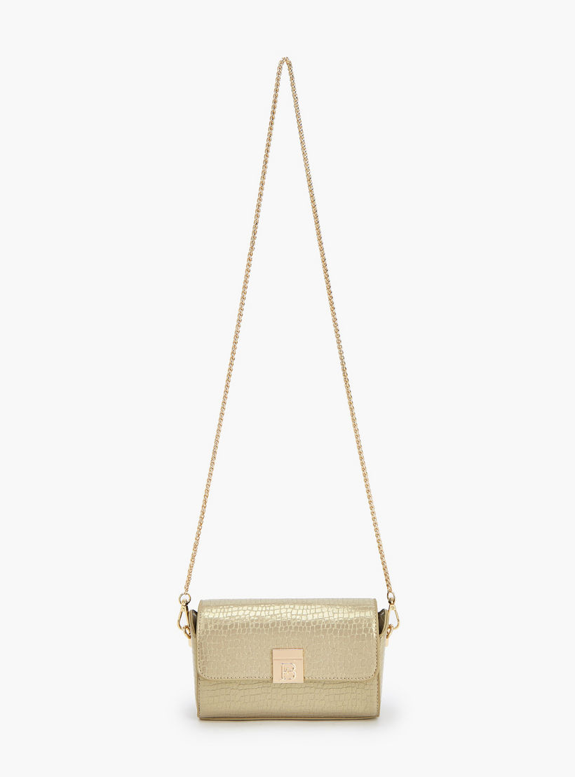 Flora Bella Textured Crossbody Bag with Chain Strap-women-bagsandwallets-handbags-image-2