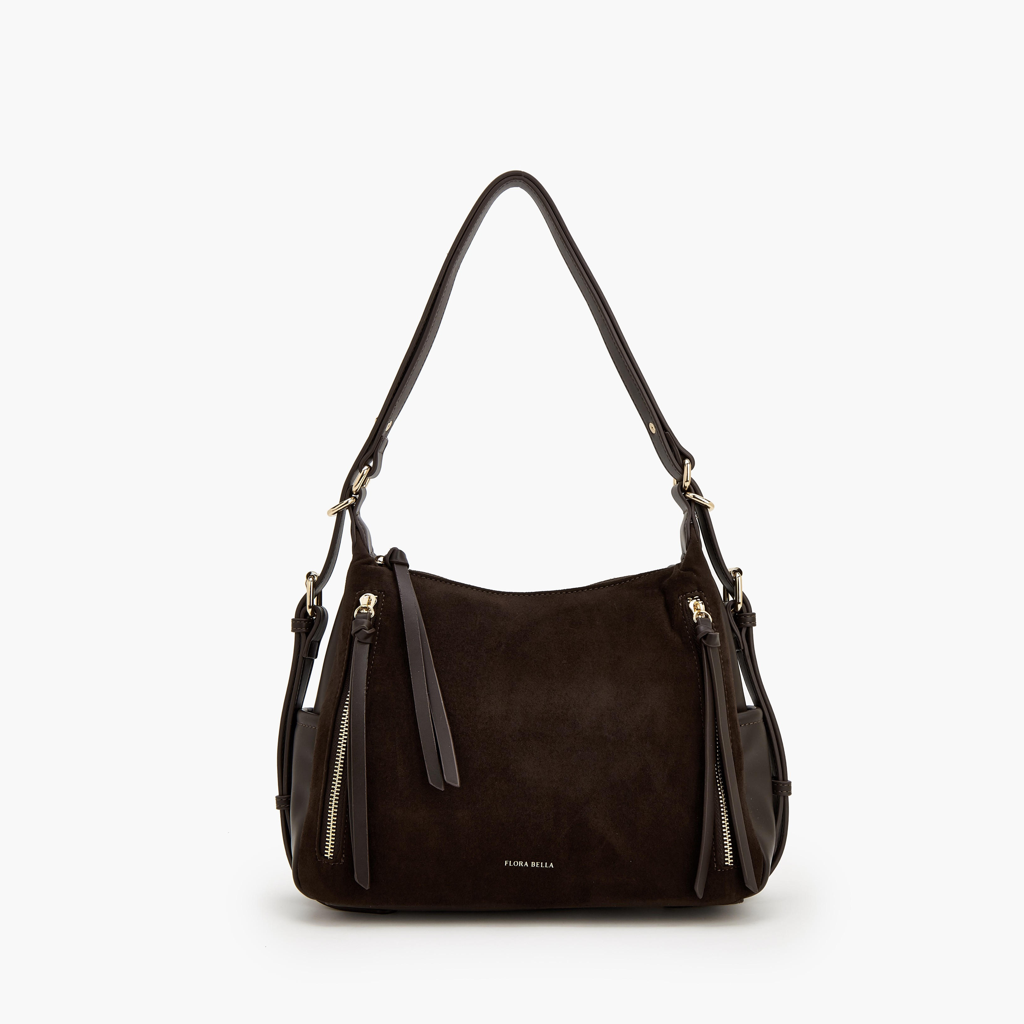 Flora Bella Tassel Accent Shoulder Bag with Adjustable Strap-women-bagsandwallets-handbags-image-1