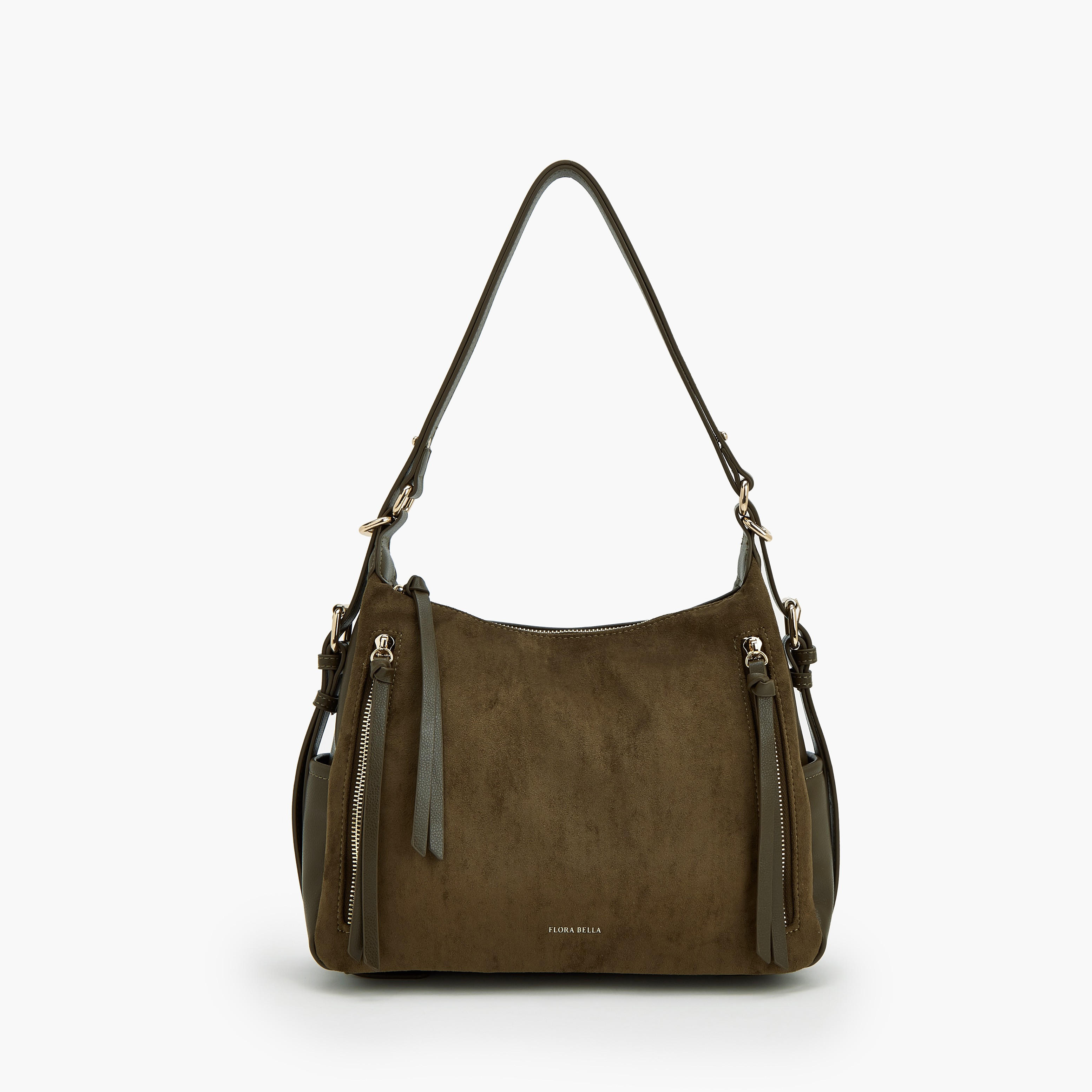 Flora Bella Tassel Accent Shoulder Bag with Adjustable Strap-women-bagsandwallets-handbags-image-1