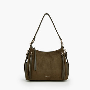 Flora Bella Tassel Accent Shoulder Bag with Adjustable Strap-women-image-1