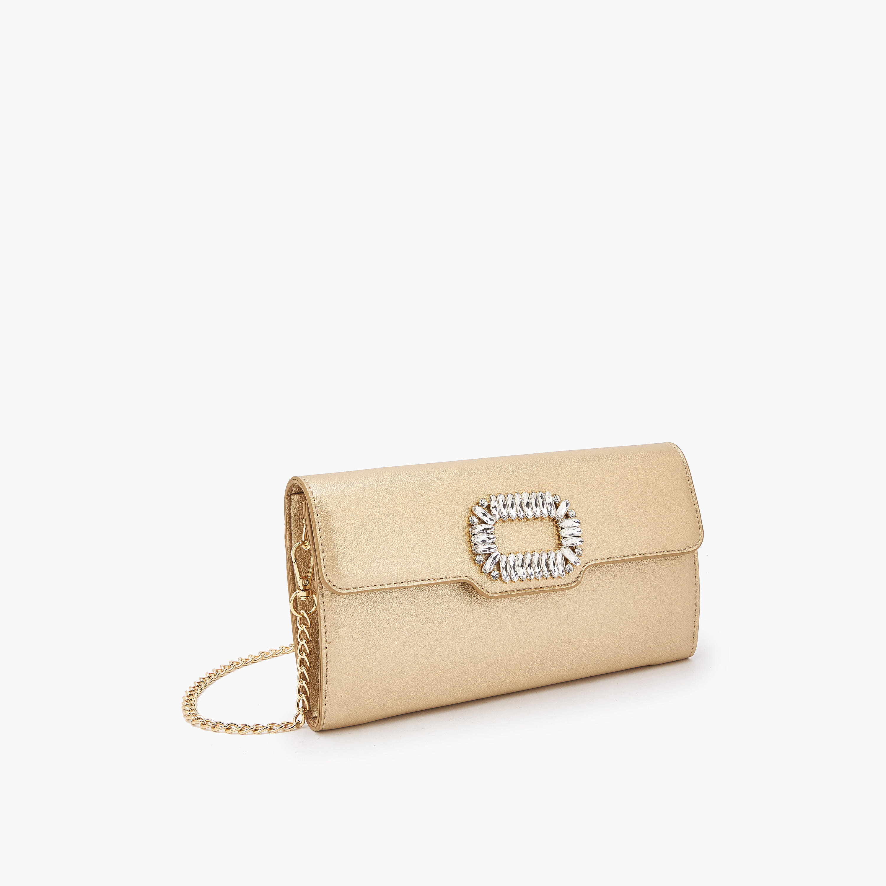 شنطة كلاتش مزينة بحزام سلسلة قابل للفصل من فلورا بيلا-women-bagsandwallets-handbags-image-3