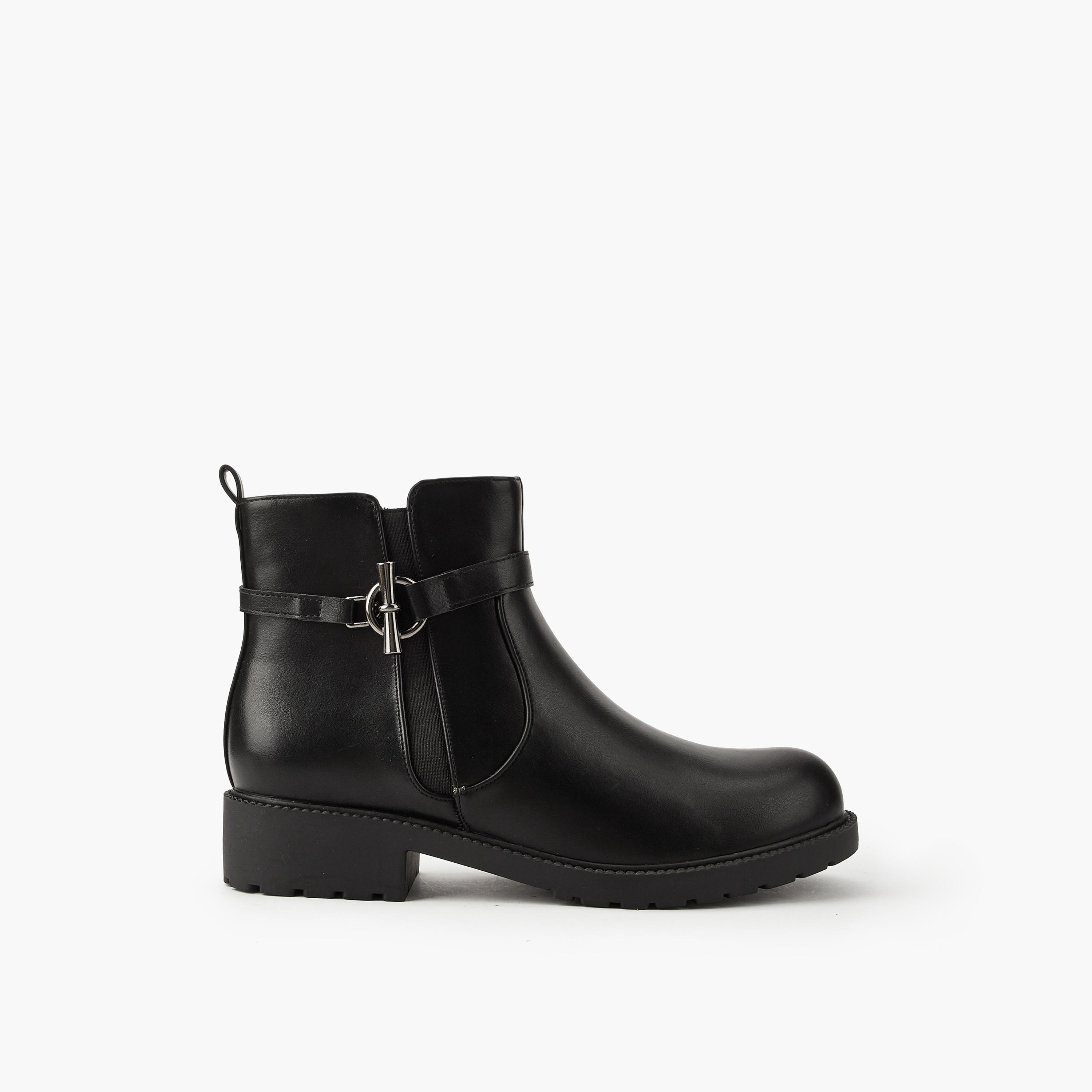 Flora Bella Women Buckle Detail Ankle Boots-women-shoes-boots-image-2