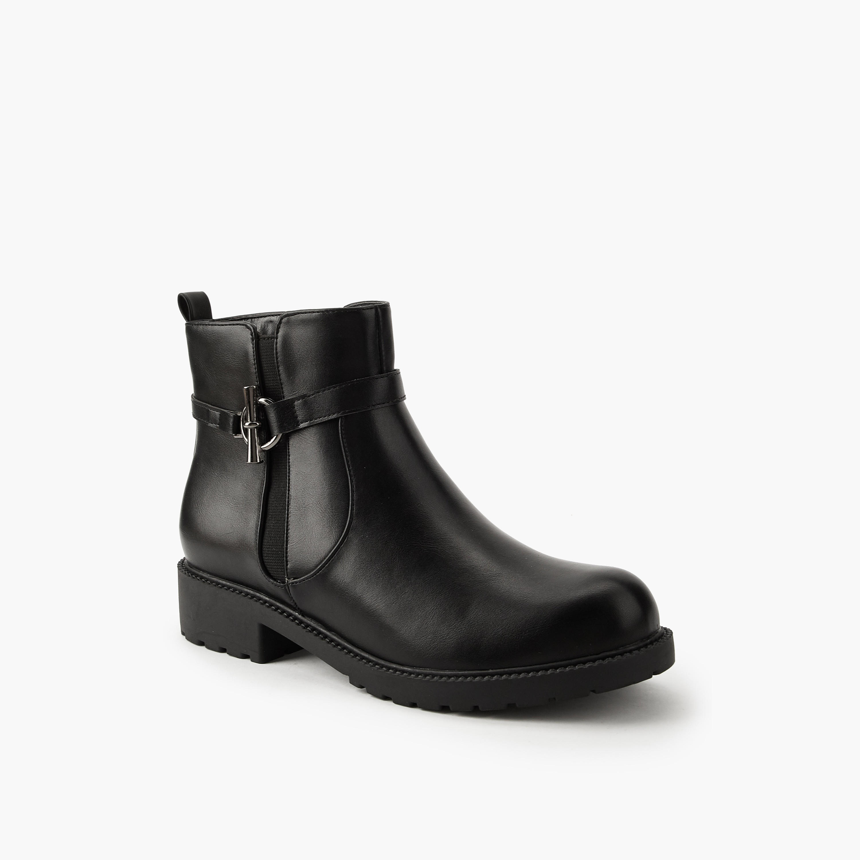 Flora Bella Women Buckle Detail Ankle Boots-women-shoes-boots-image-3