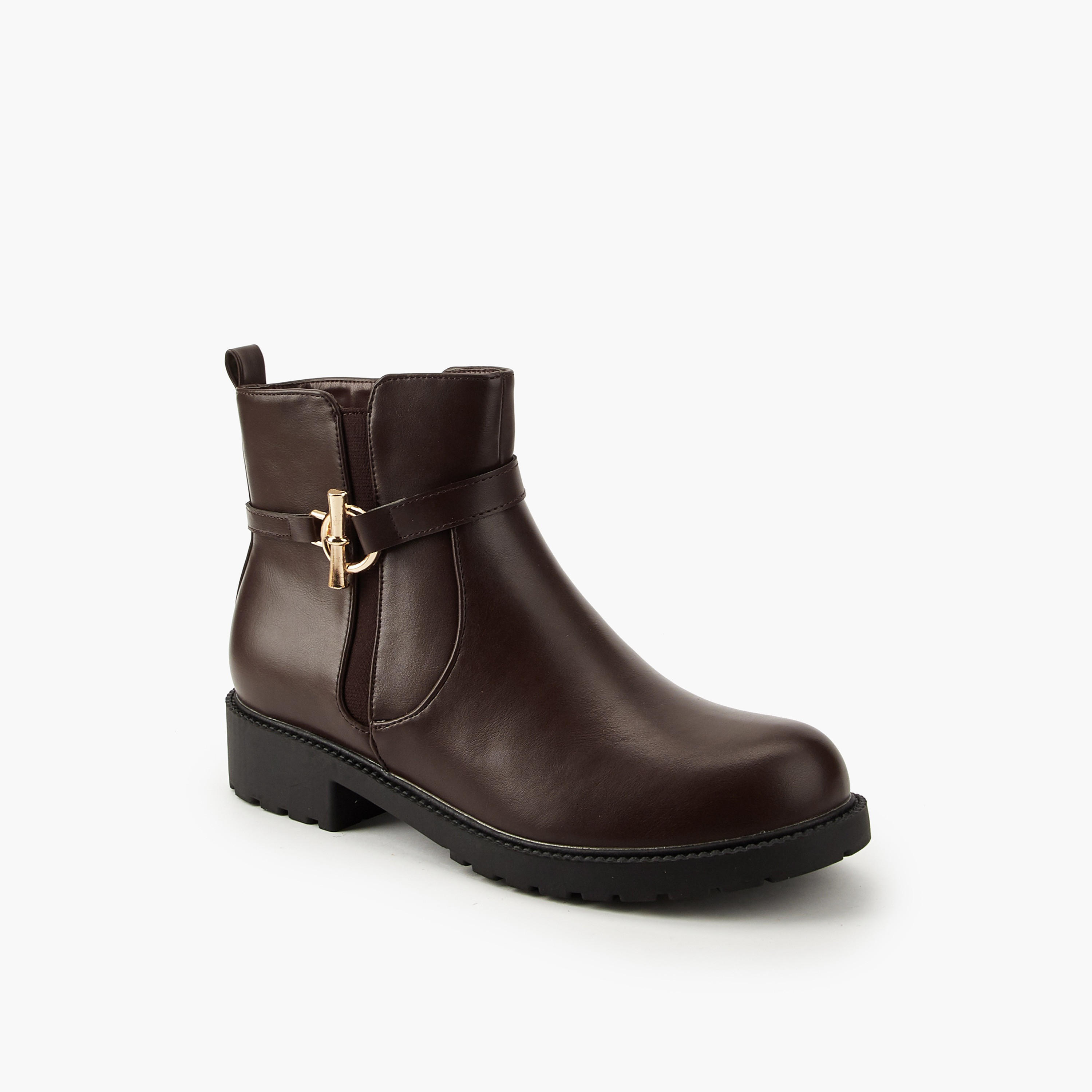 Flora Bella Women Buckle Detail Ankle Boots-women-shoes-boots-image-3