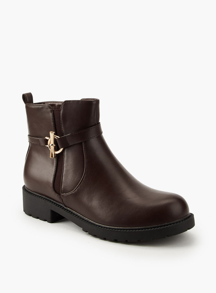 Flora Bella Women Buckle Detail Ankle Boots-women-shoes-boots-image-3