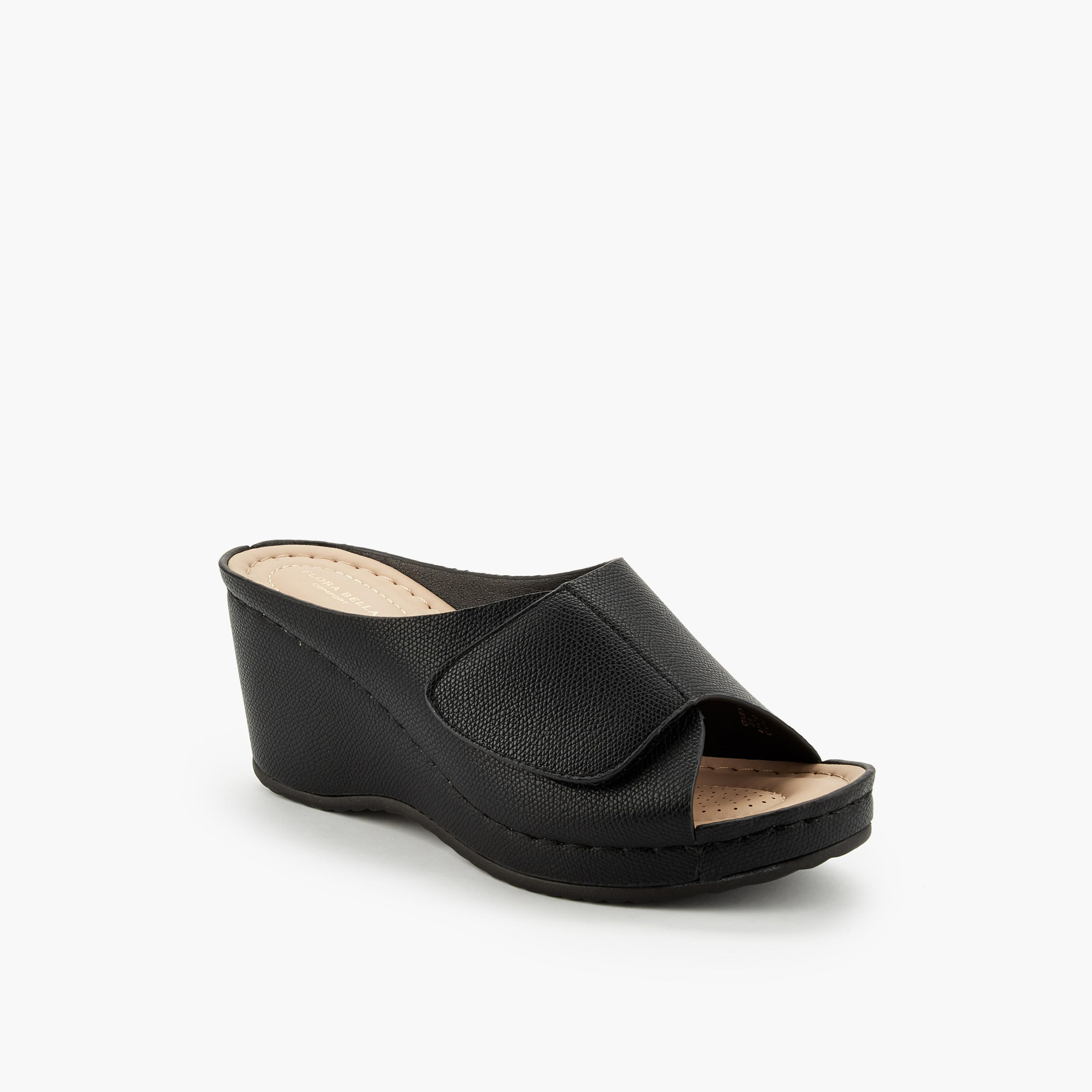 صندل ويدج بارز الملمس للنساء من فلورا بيلا-women-shoes-sandals-heeled-image-2