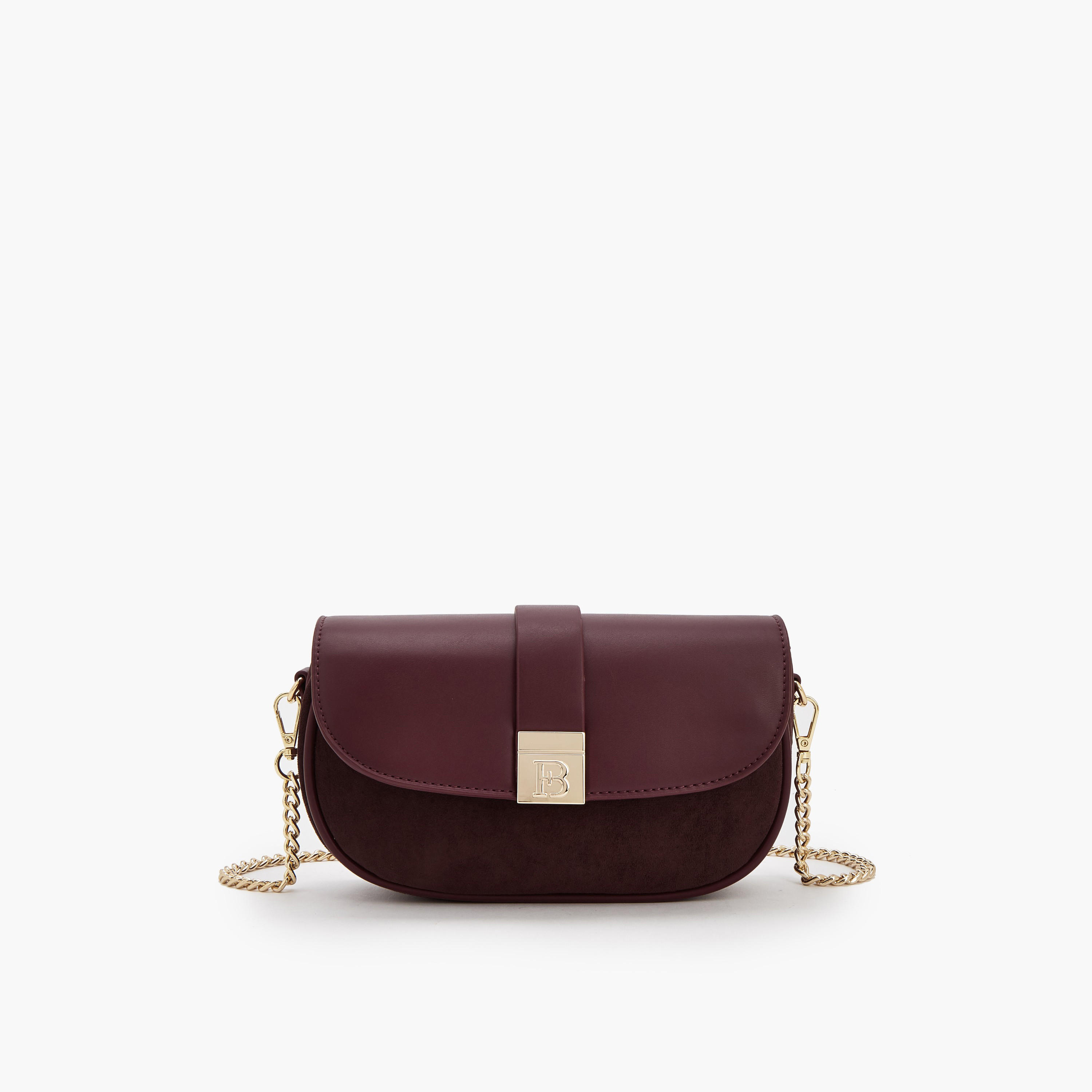 Flora Bella Textured Crossbody Bag with Chain Strap-women-bagsandwallets-handbags-image-1
